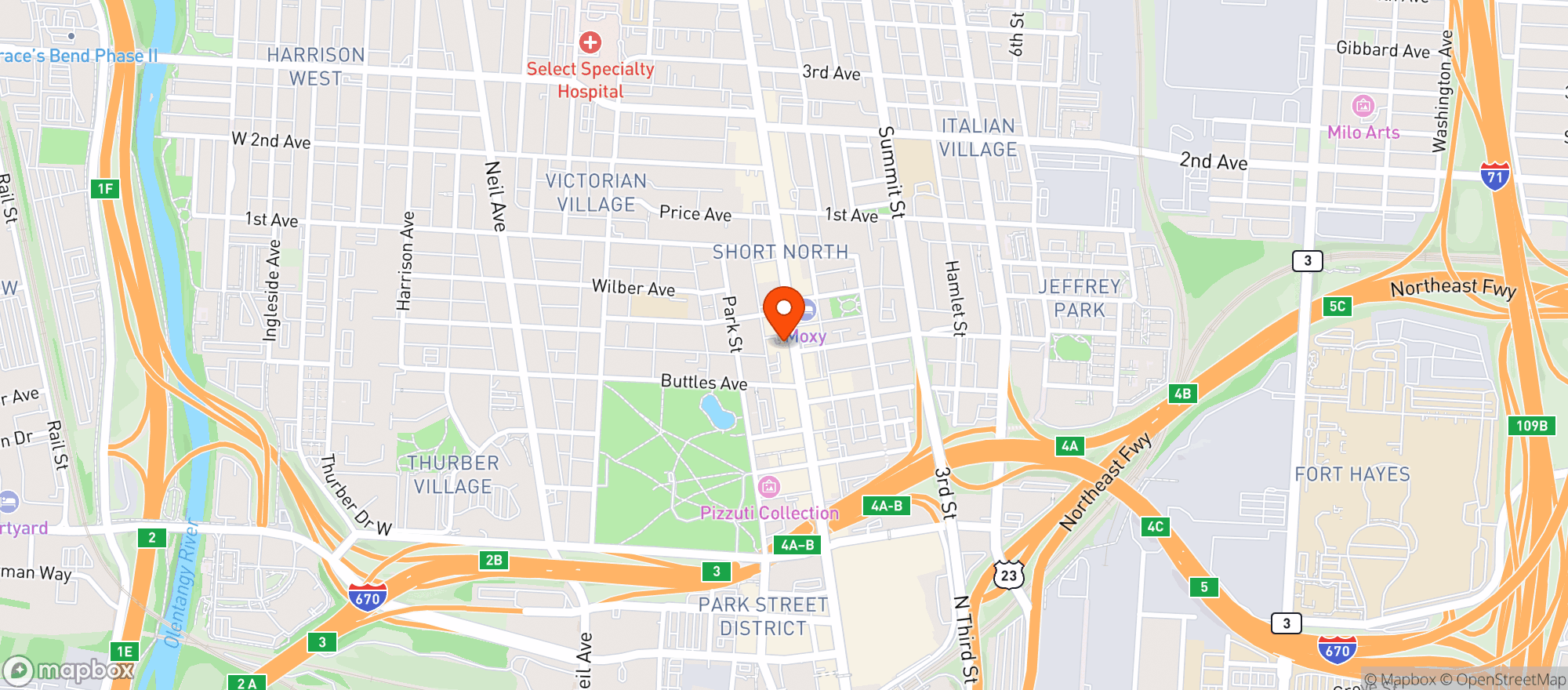 Map showing Da Levee