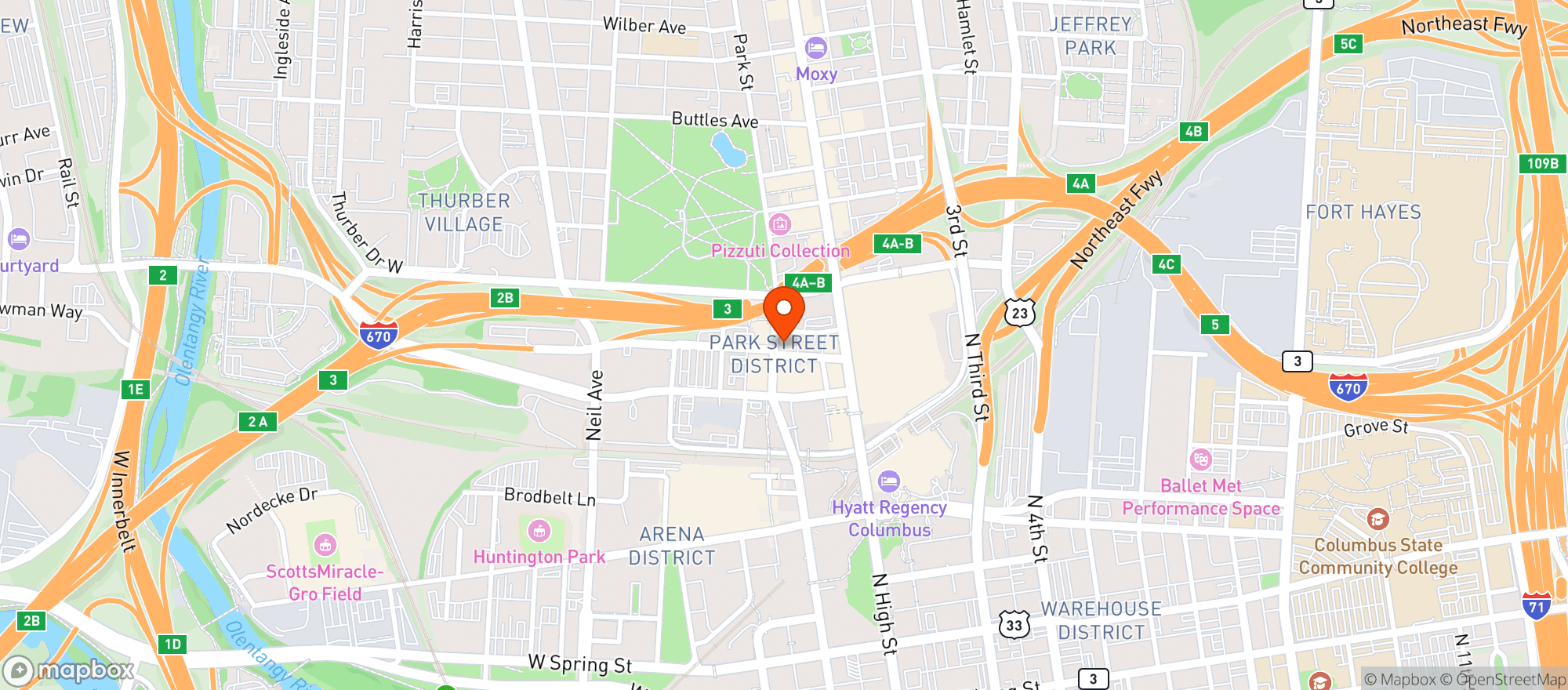 Map showing Howl At The Moon