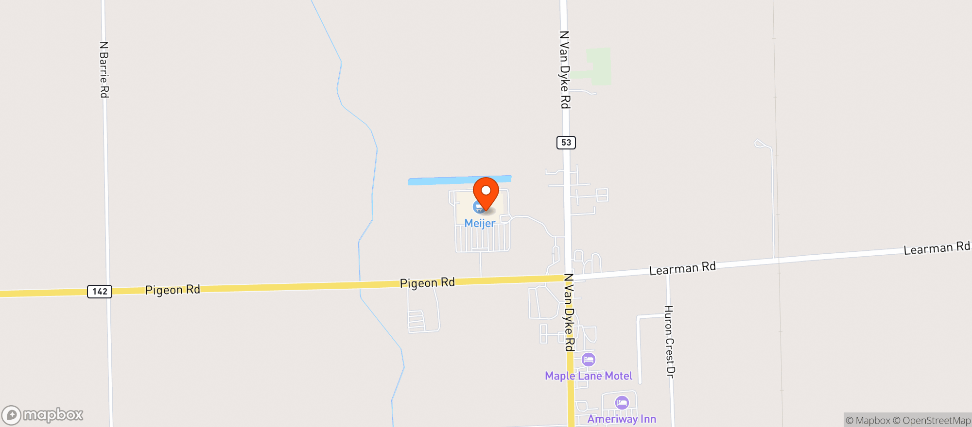 Map showing Meijer