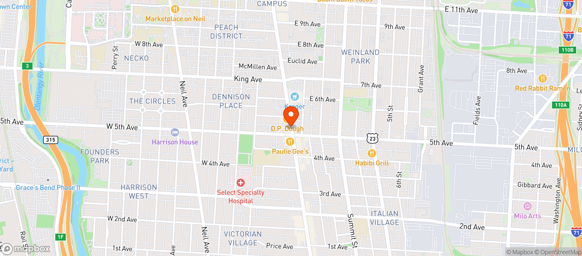 Map showing Condado Tacos