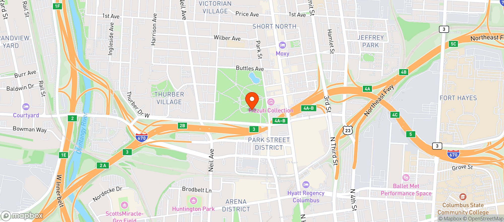 Map showing Comfest
