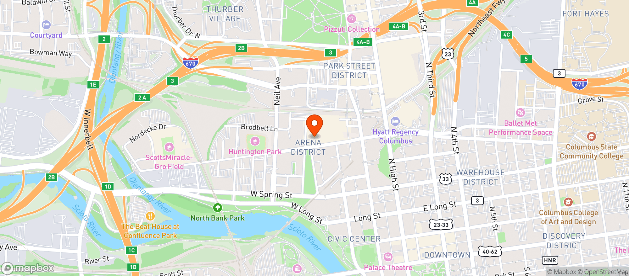 Map showing Club Level Bar 4