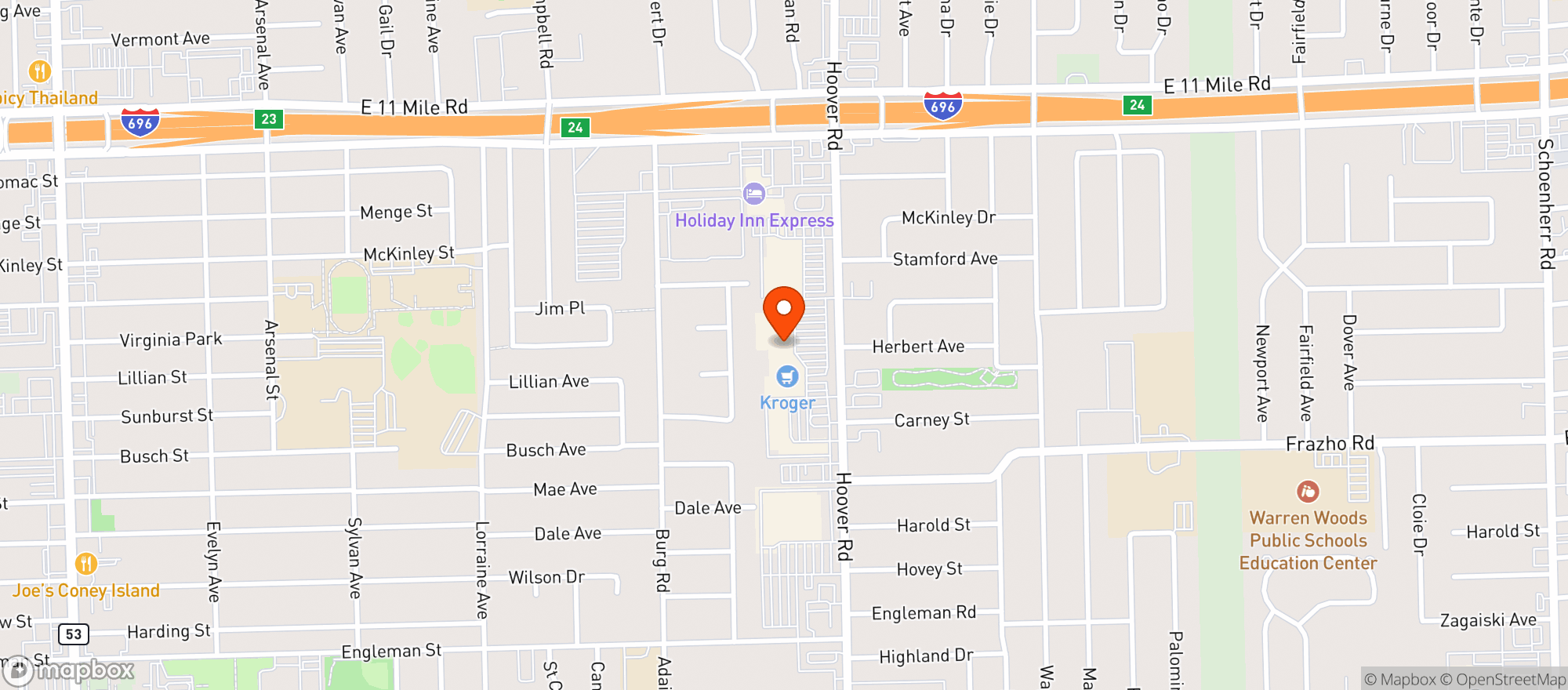 Map showing Gnc