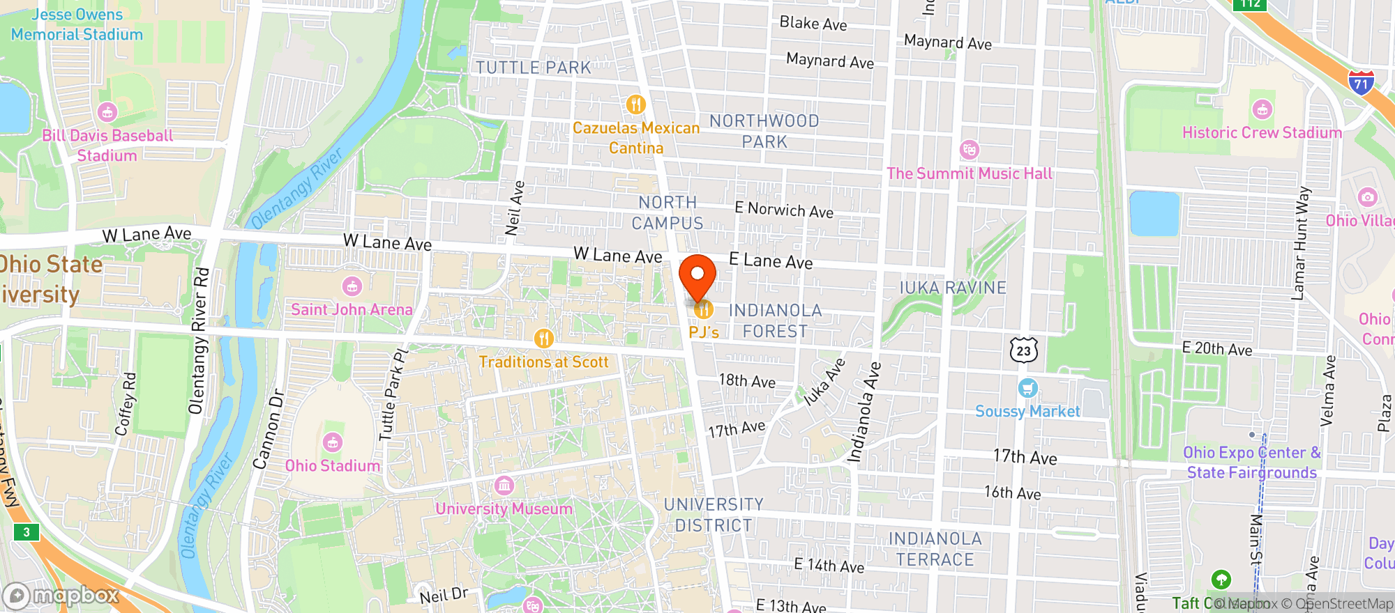 Map showing Donatos Pizza