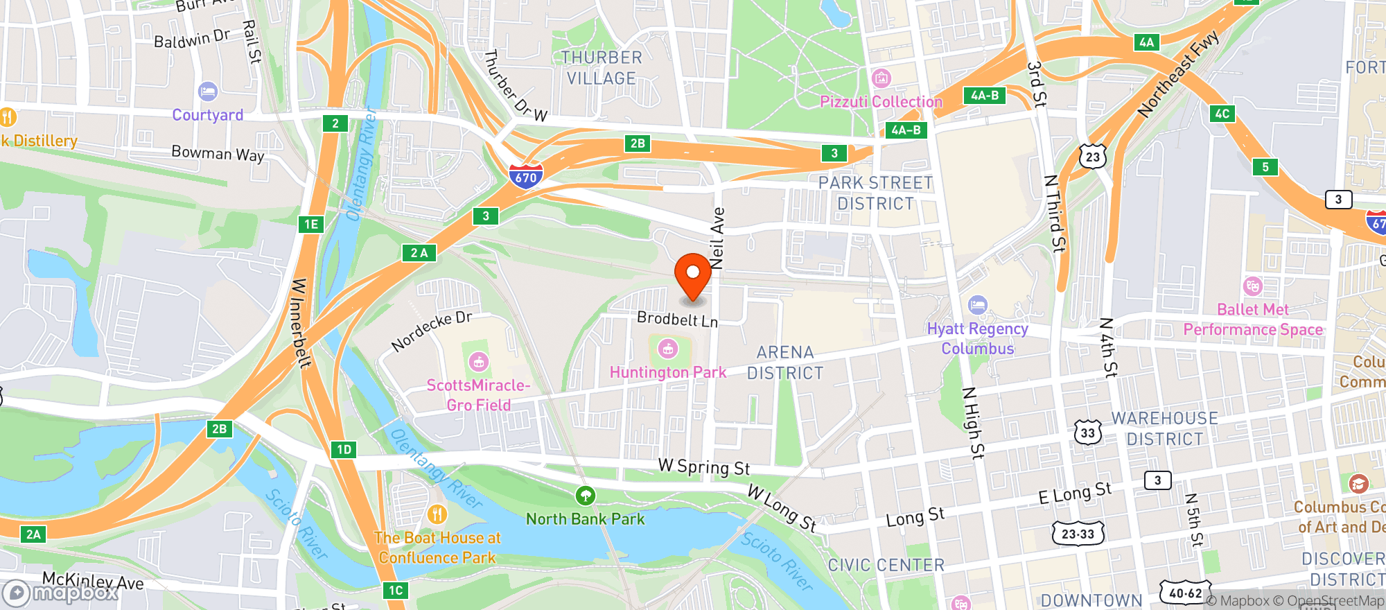 Map showing Kemba Live!