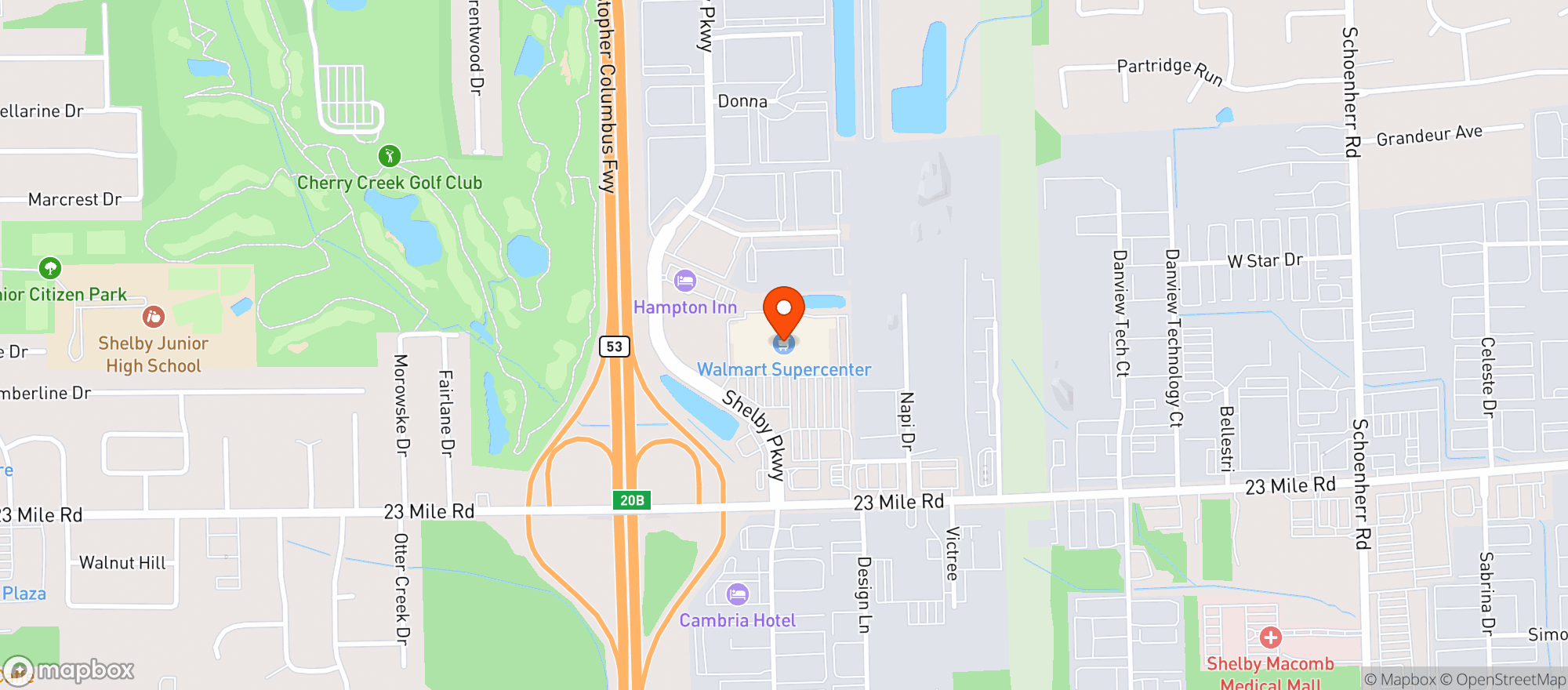 Map showing Walmart Supercenter #3487