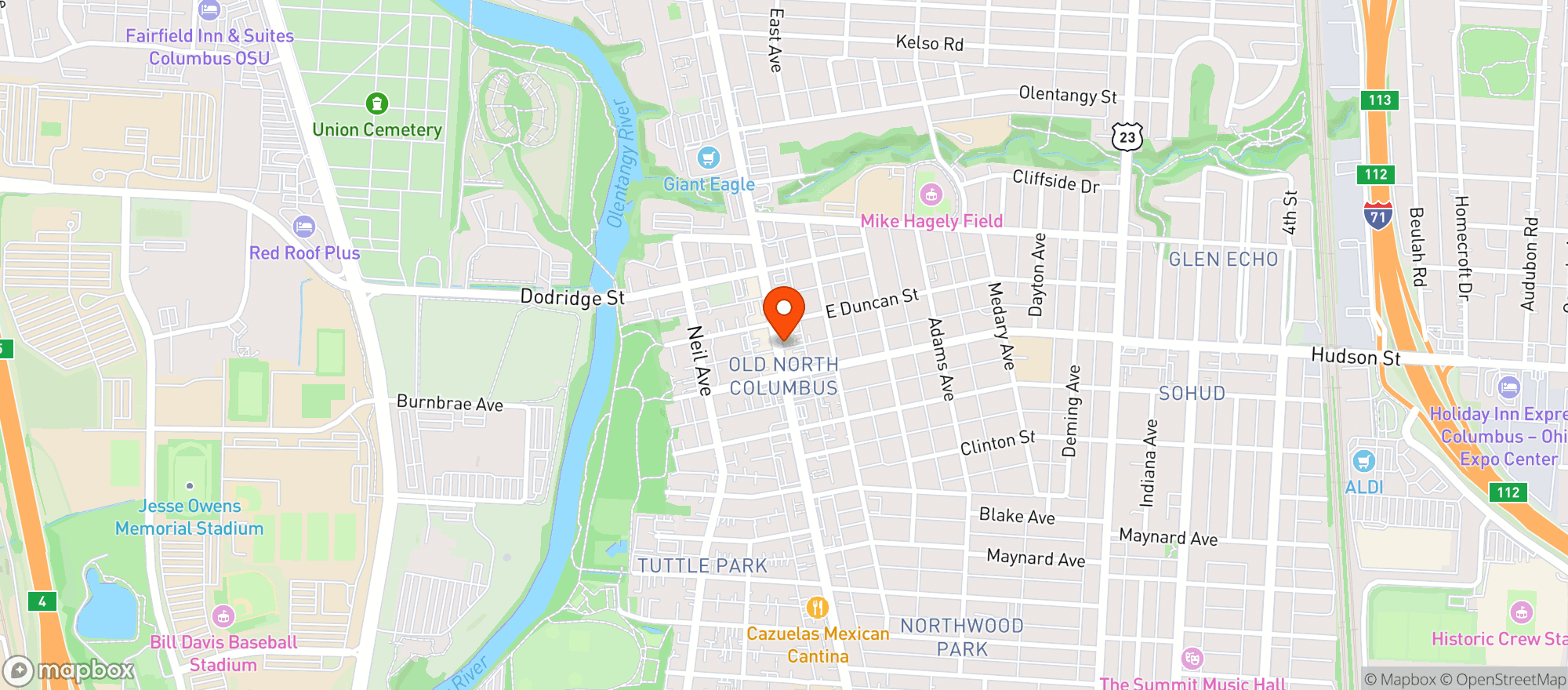 Map showing Space Bar