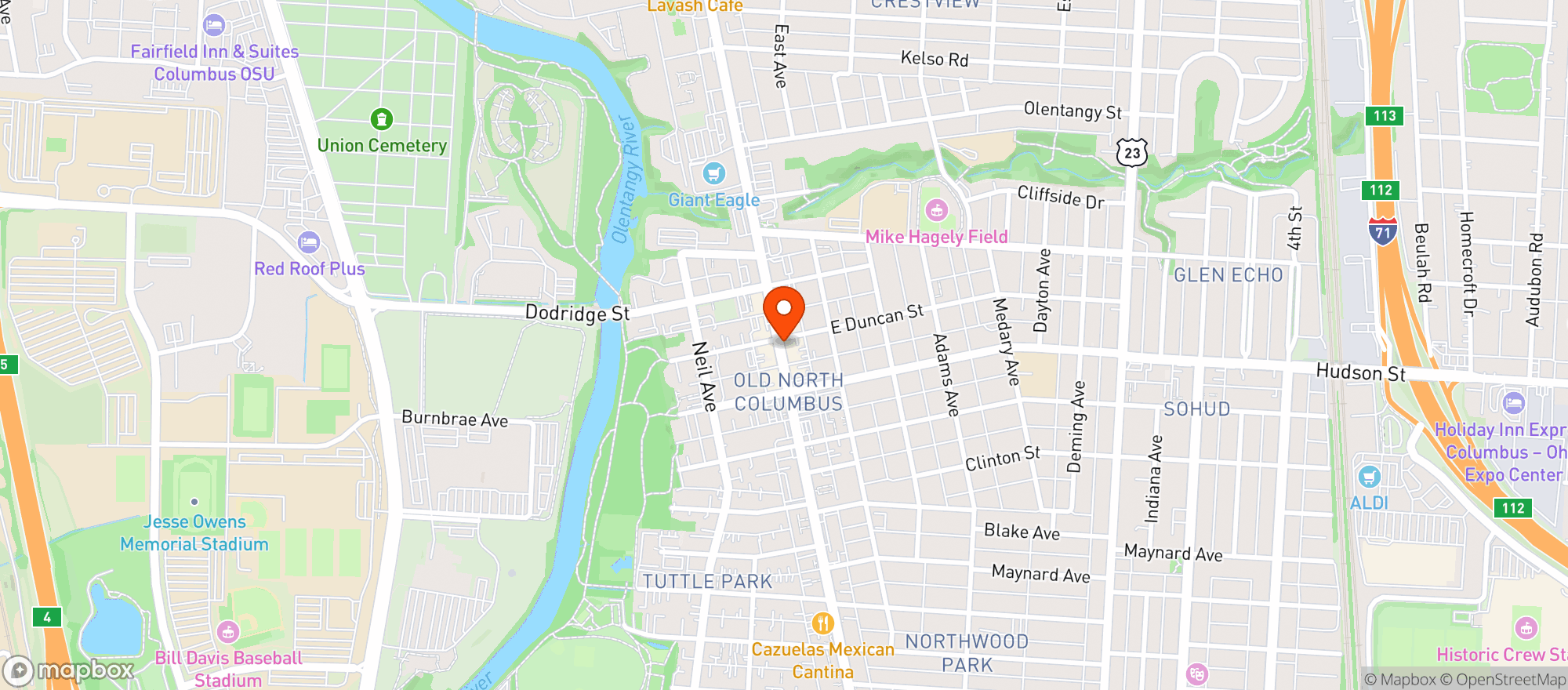 Map showing Ledos Lounge