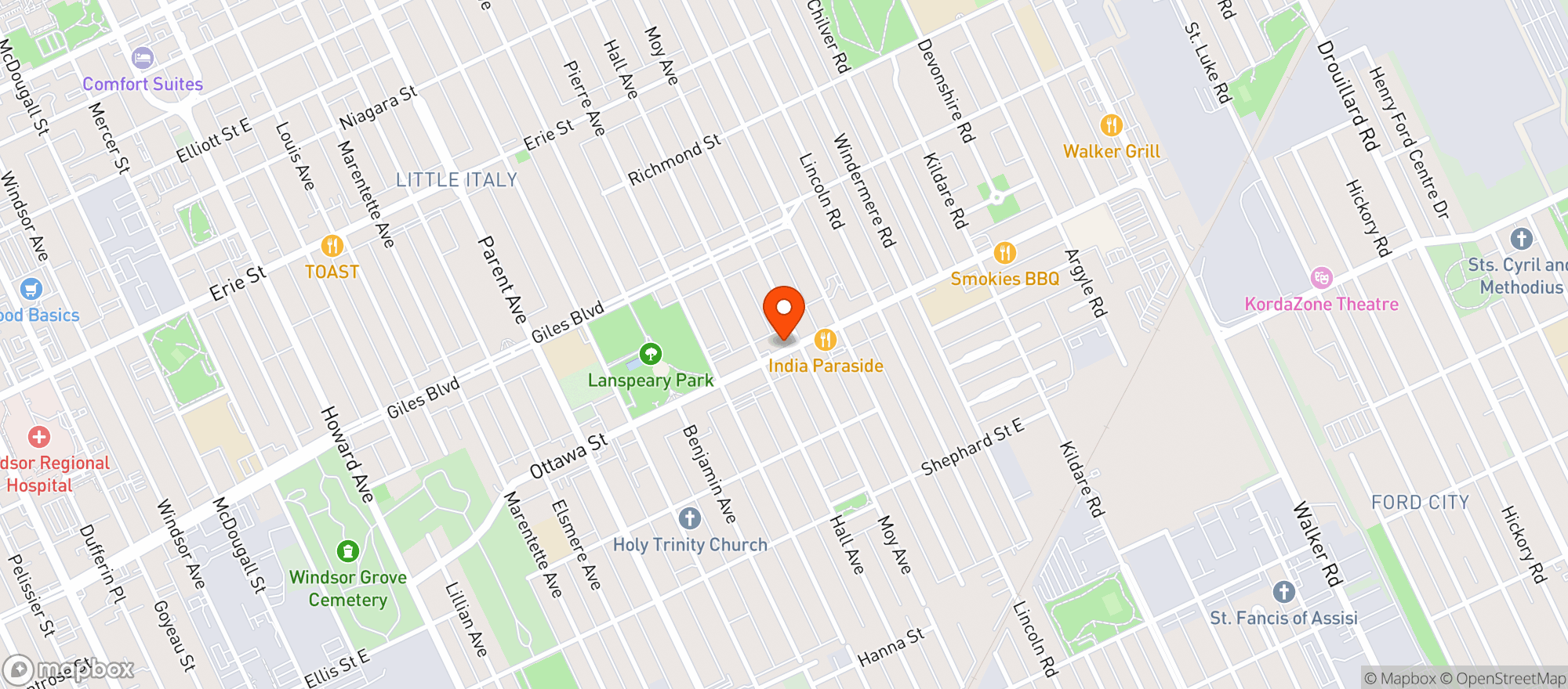 Map showing True North Cannabis Co.