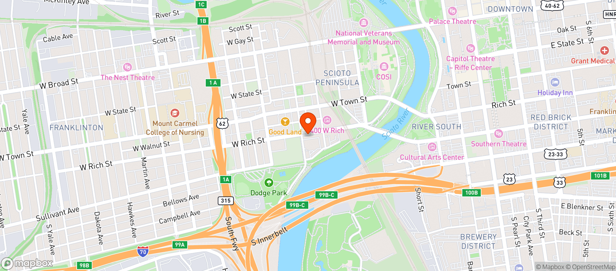 Map showing Makers Social