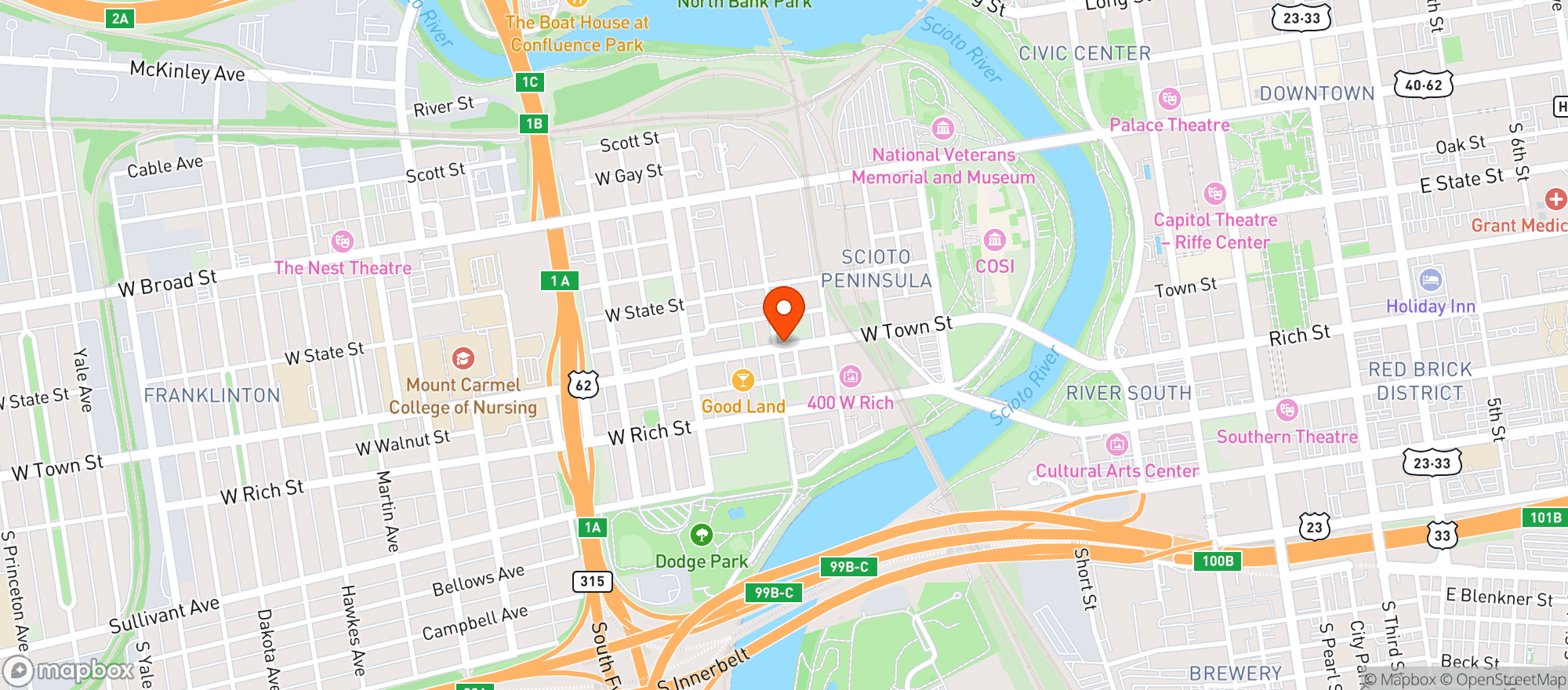 Map showing Rehab