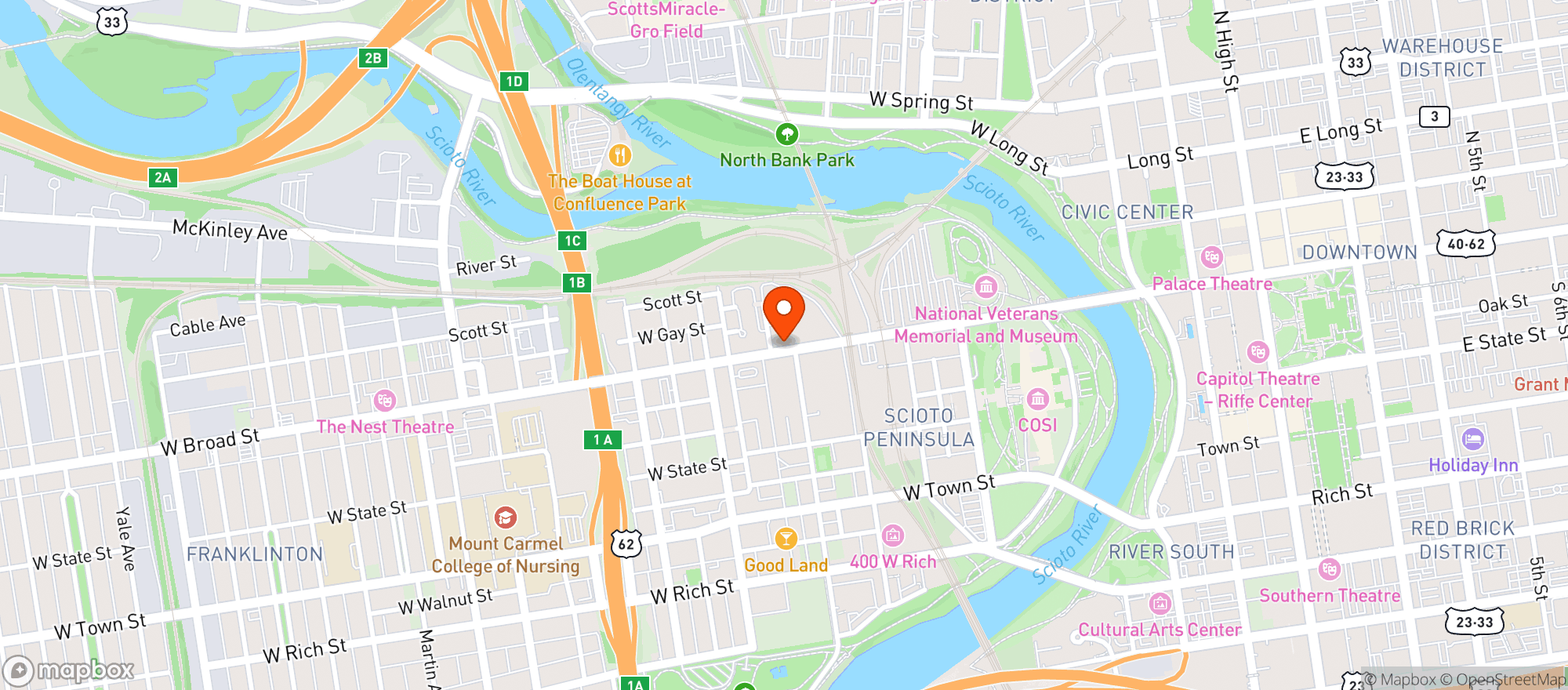 Map showing Gravity