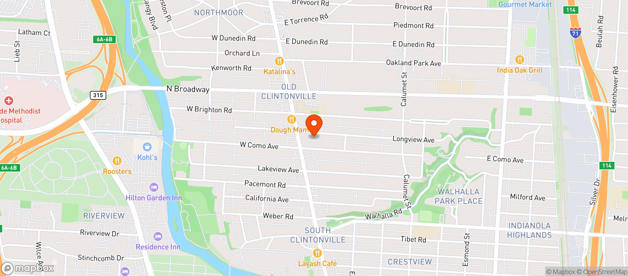 Map showing Tigertree