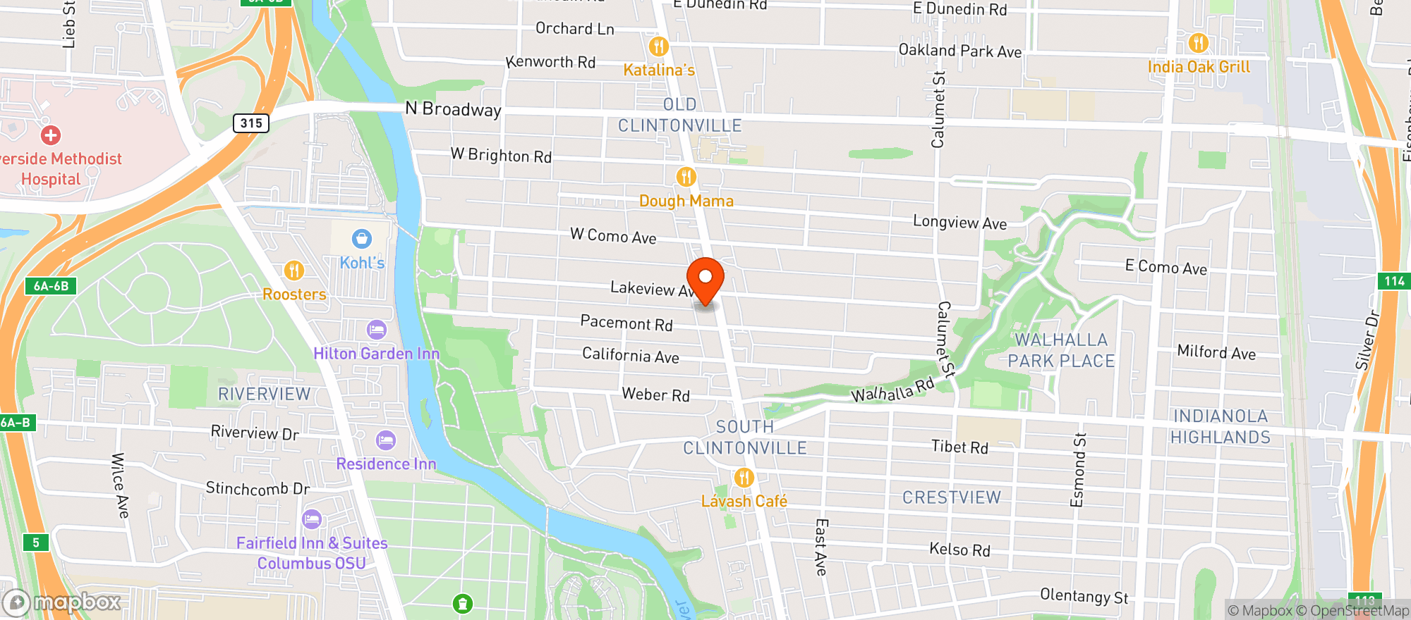 Map showing Pace High Carryout