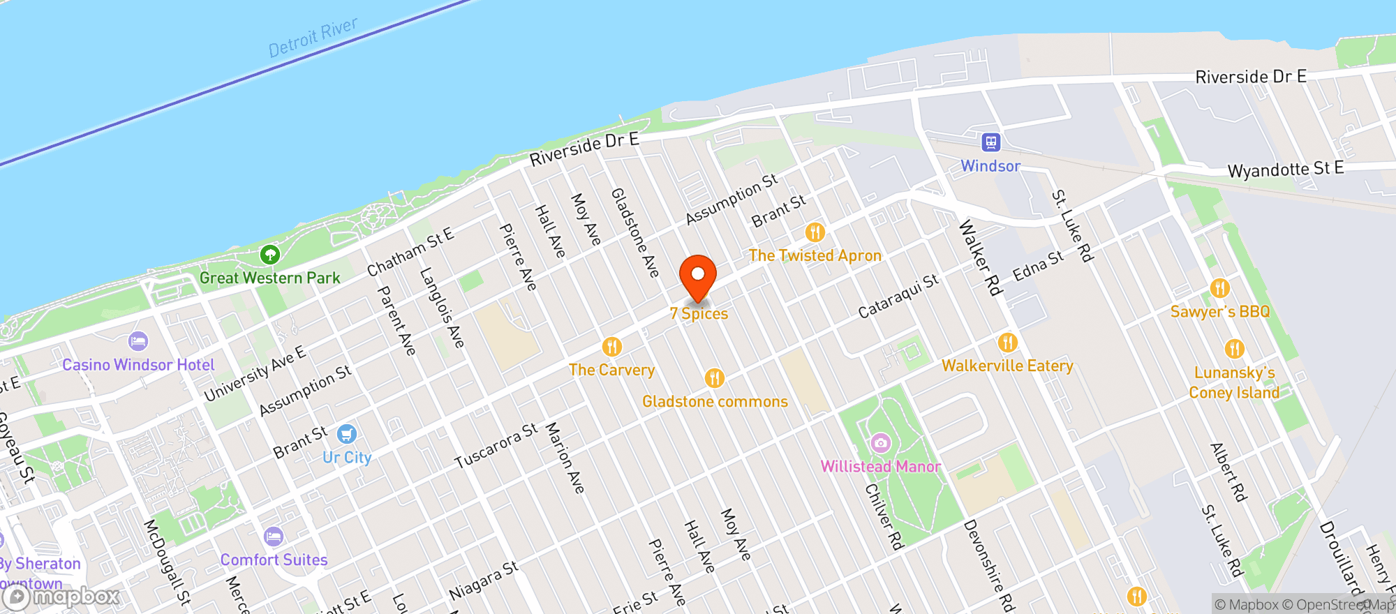 Map showing The We Store