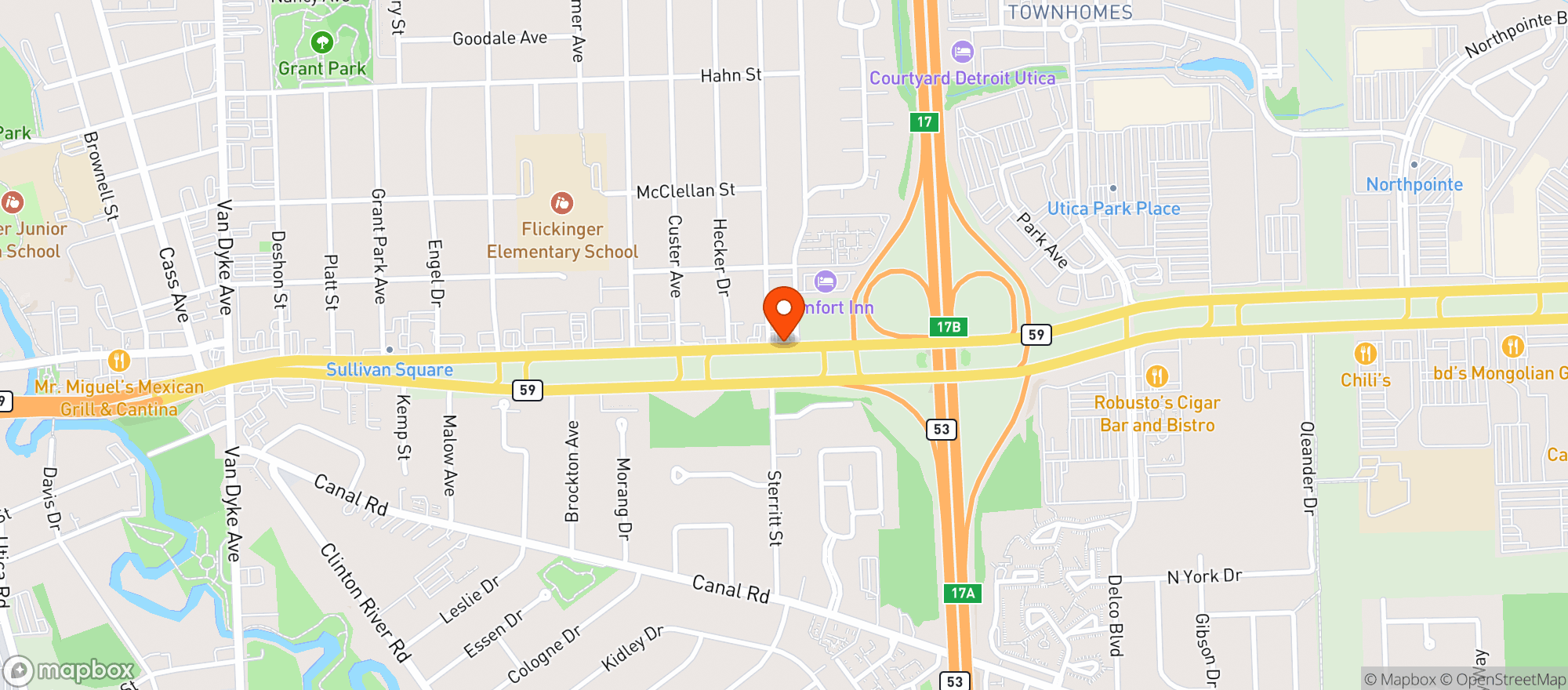 Map showing Exxon