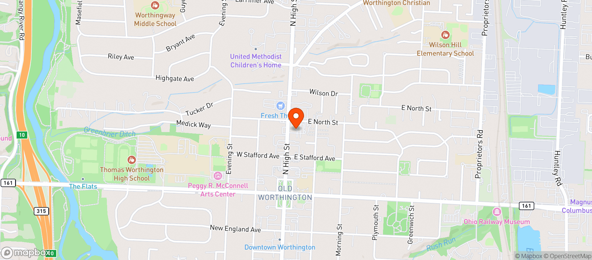 Map showing Porch Growler