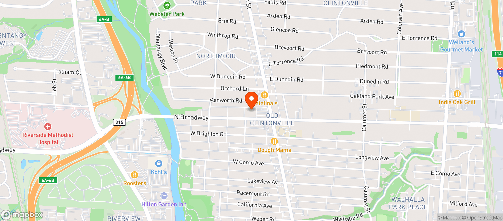 Map showing Kroger