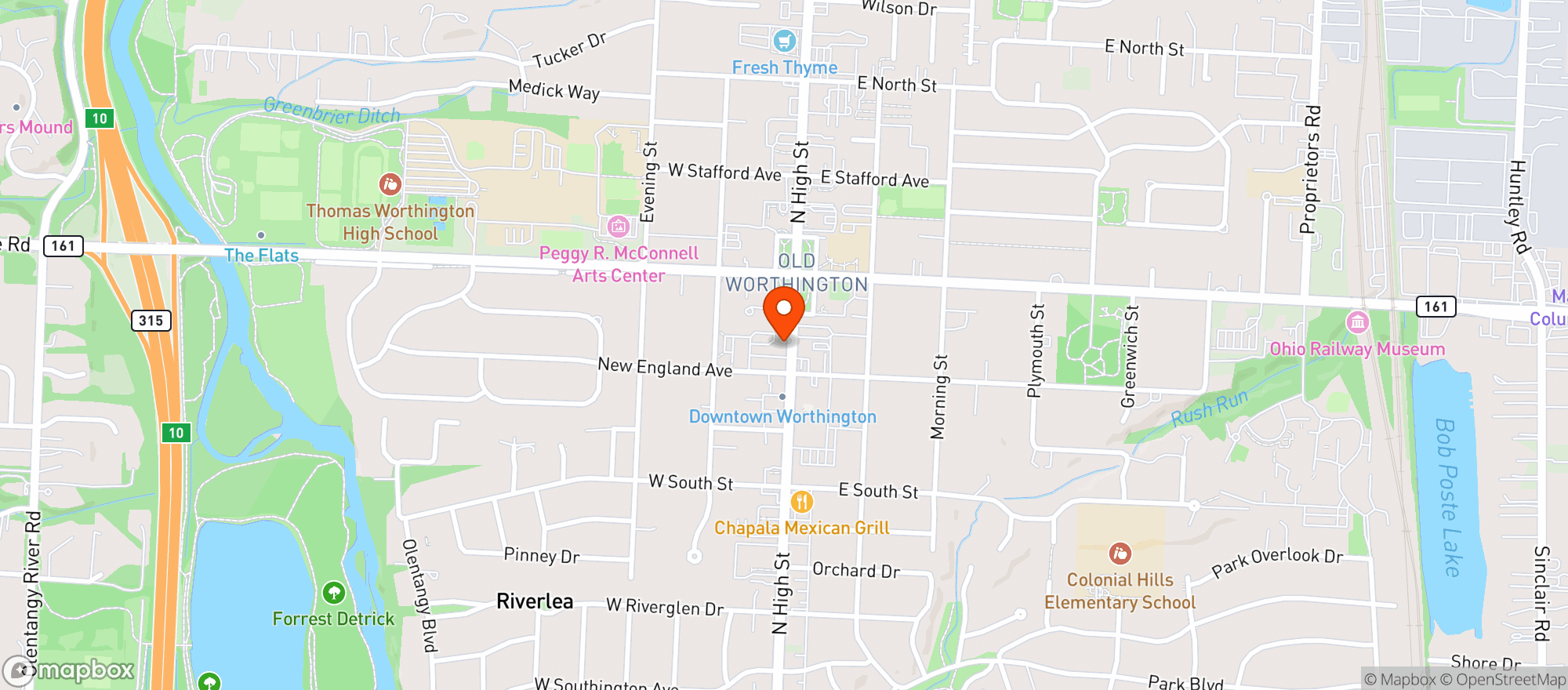 Map showing Old Bag Of Nails