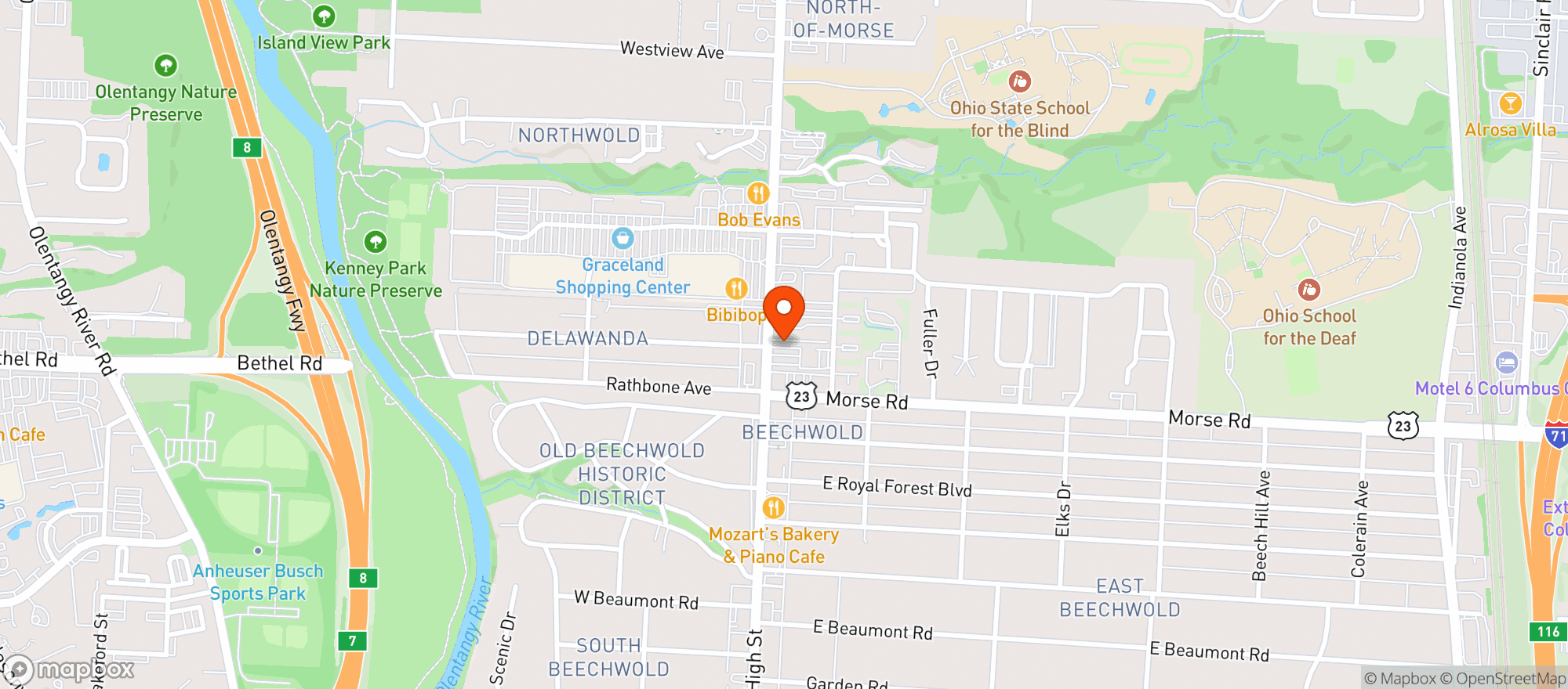 Map showing Eldorado's Bar Food & Spirits
