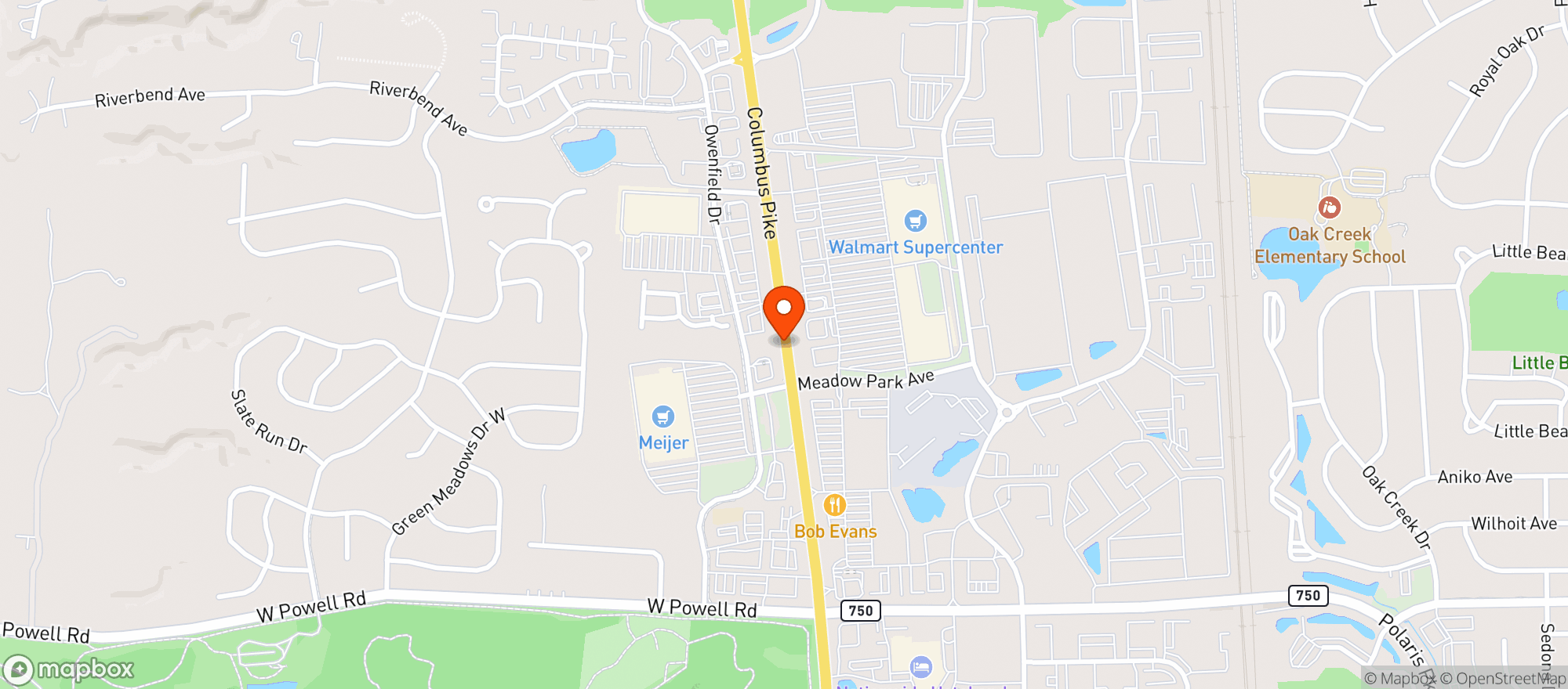 Map showing Meijer