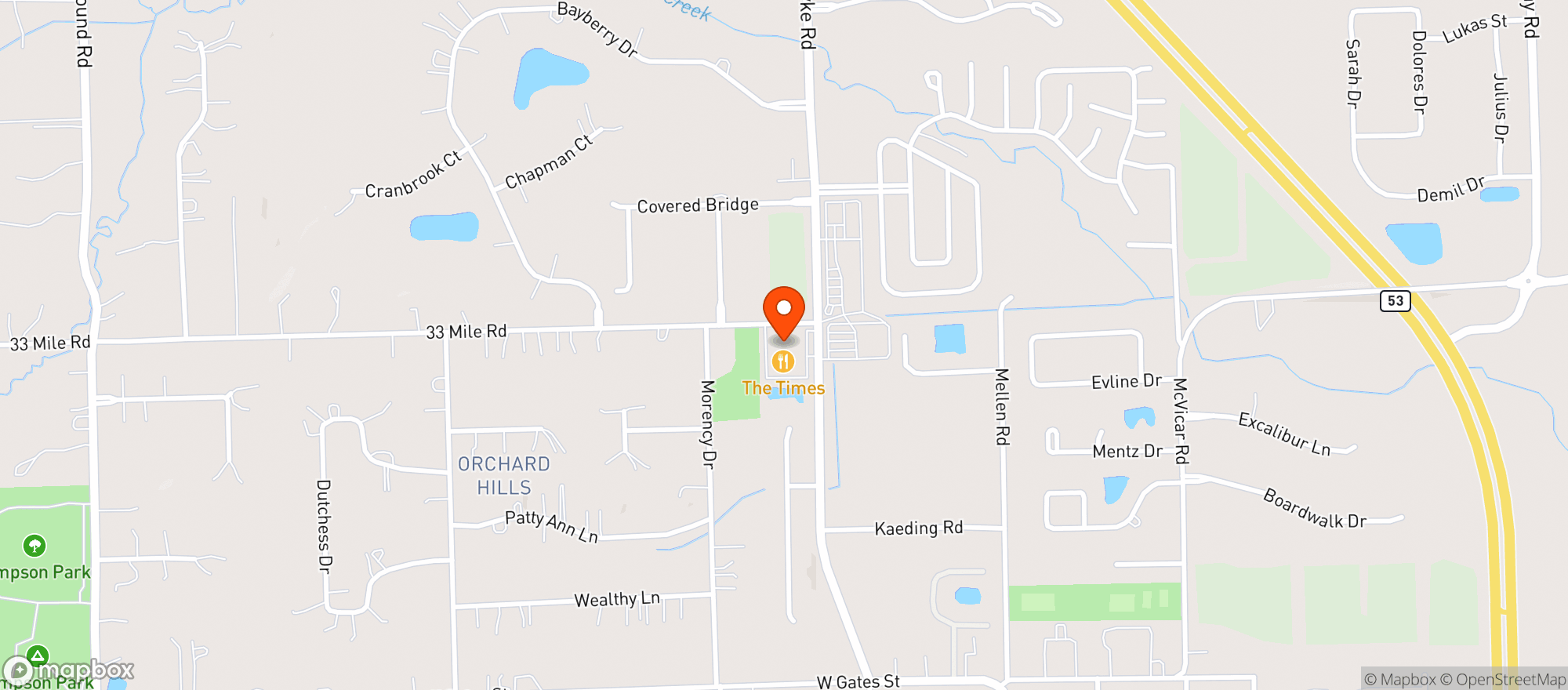 Map showing Van Dyke Liquor
