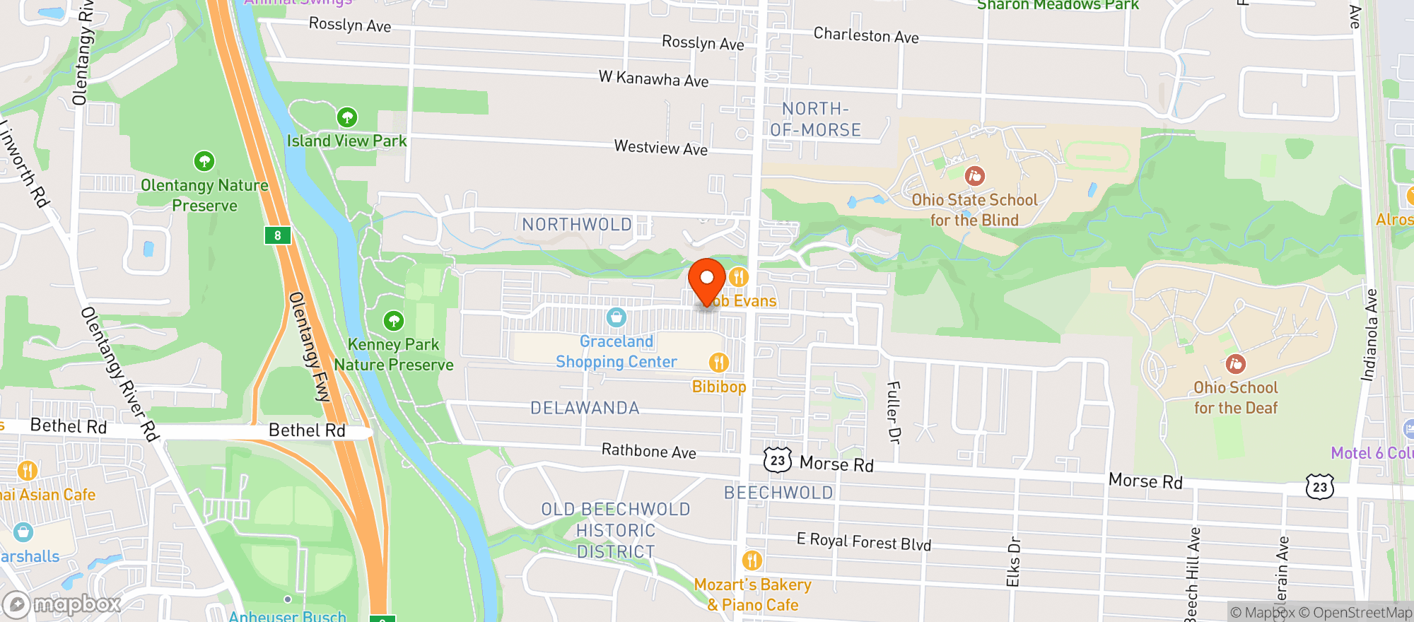 Map showing Target Store