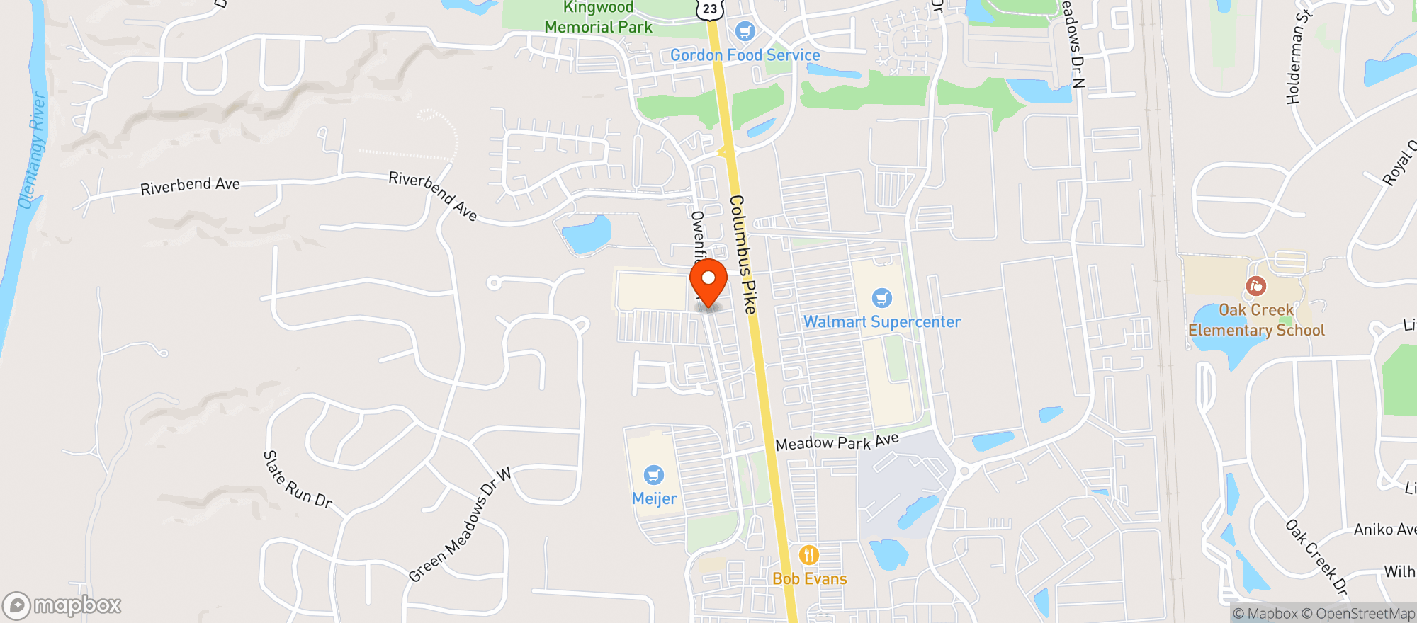 Map showing TOBACCO PLUS POWELL