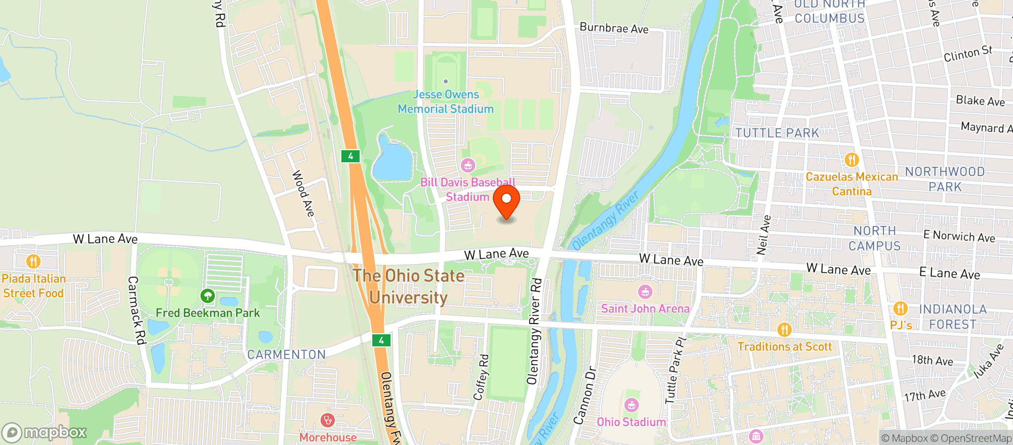 Map showing Schottenstein Arena