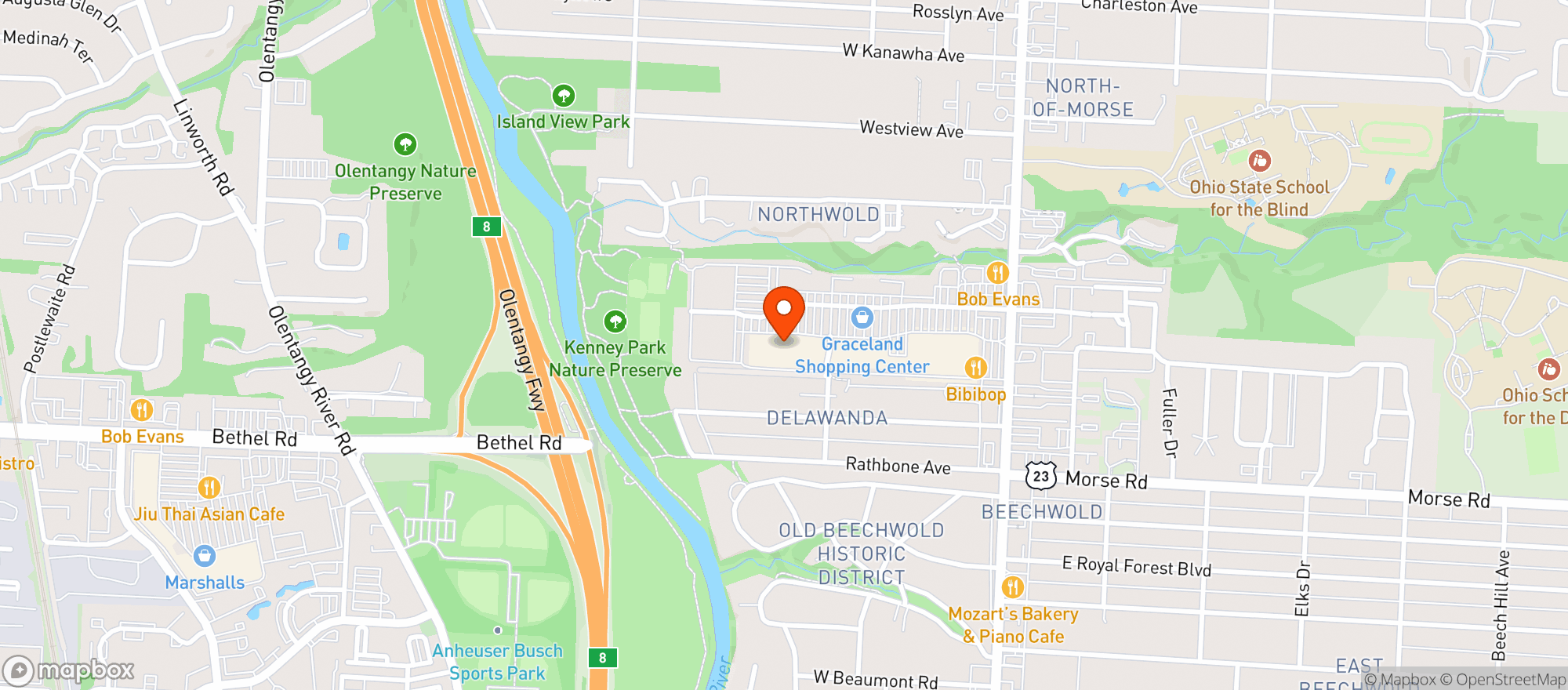 Map showing Kroger