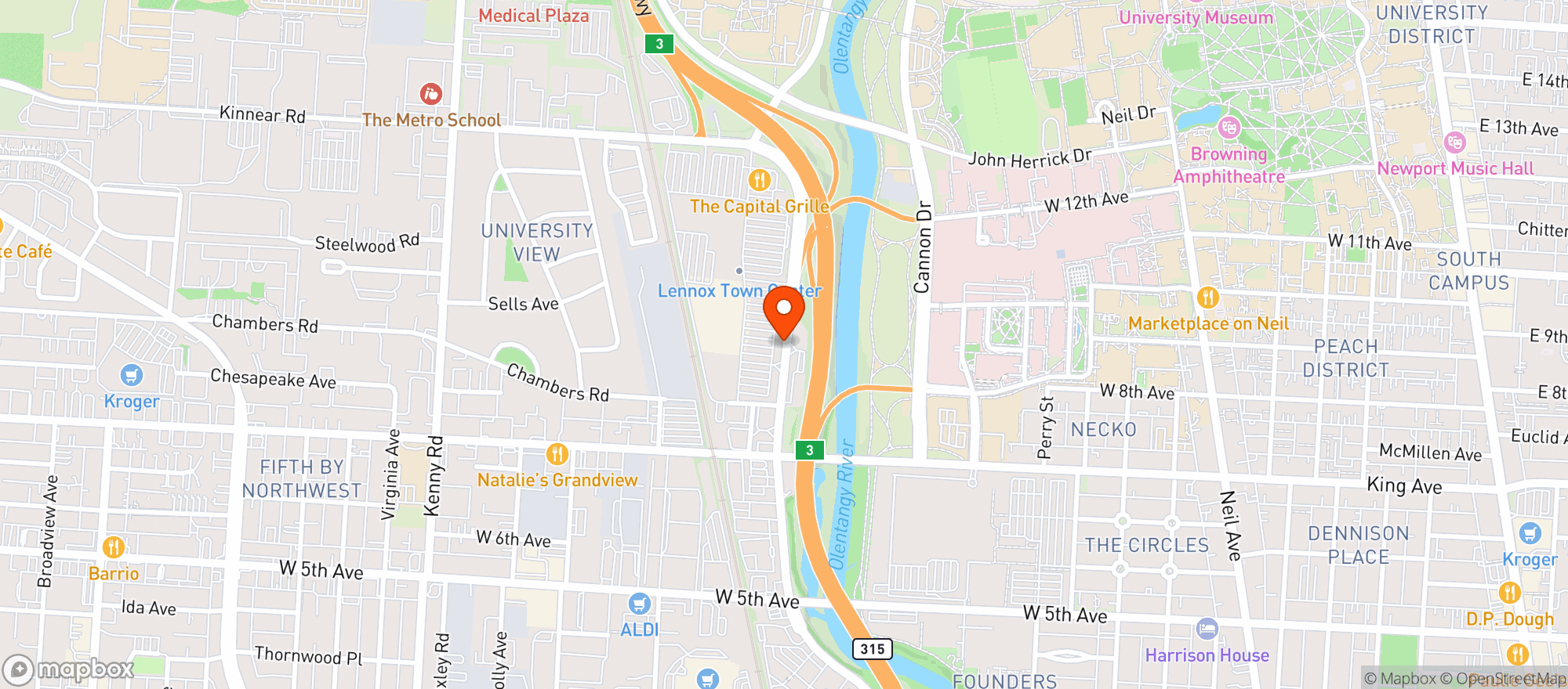 Map showing Target Store