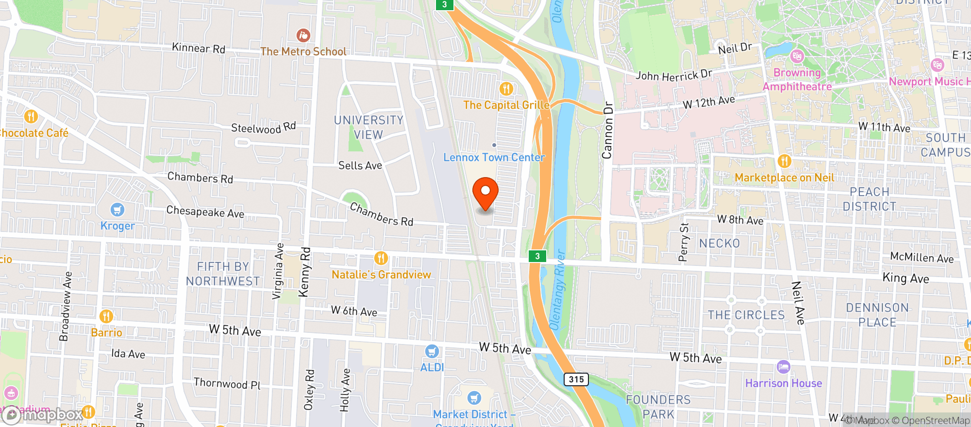 Map showing World Market Lennox