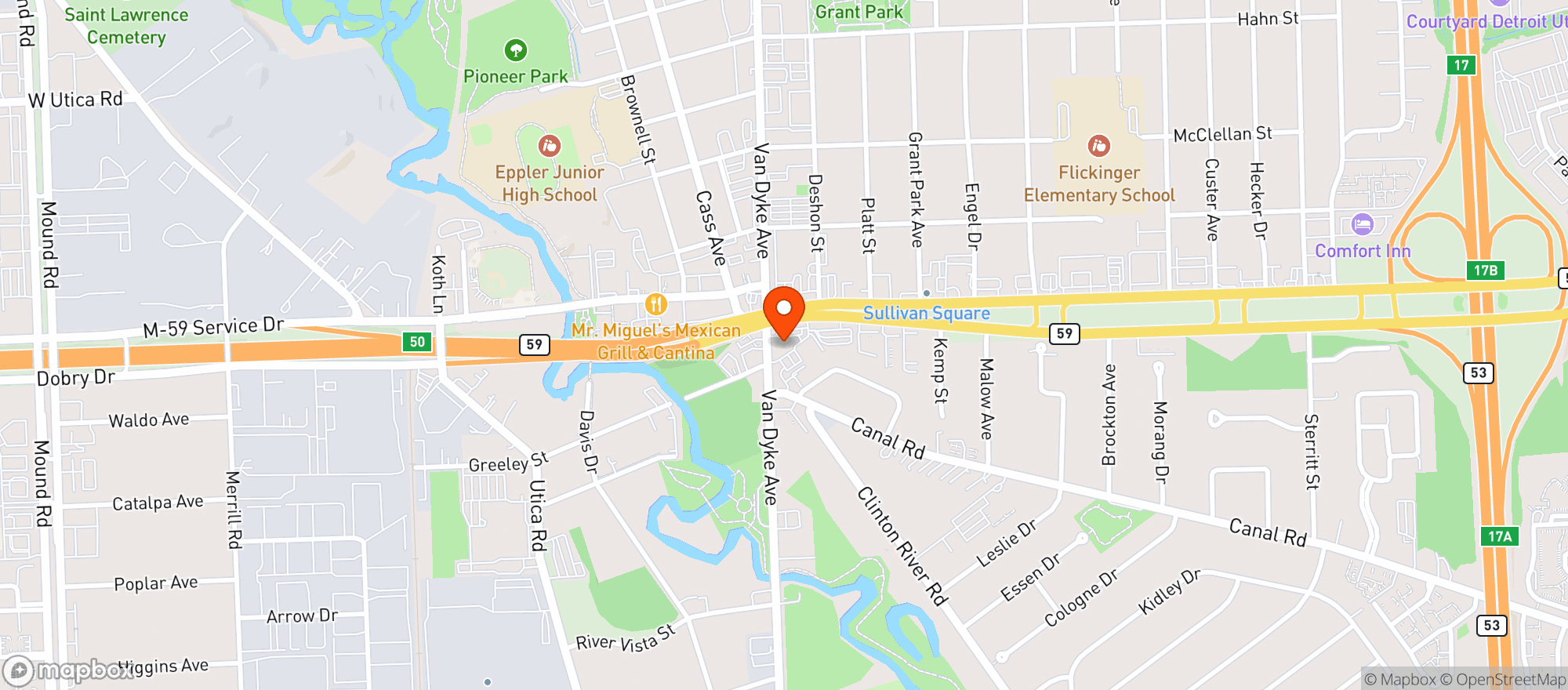 Map showing Sunshine Market