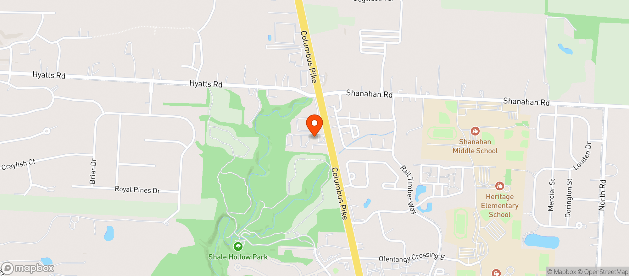 Map showing 23 Drive Thru