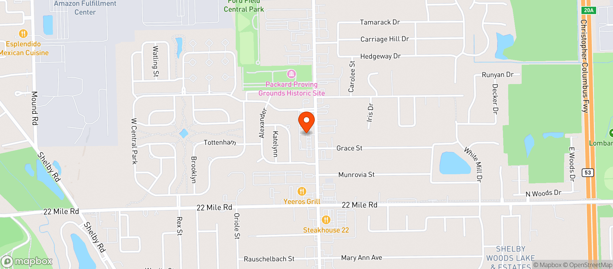 Map showing Da Francesco's Ristorante