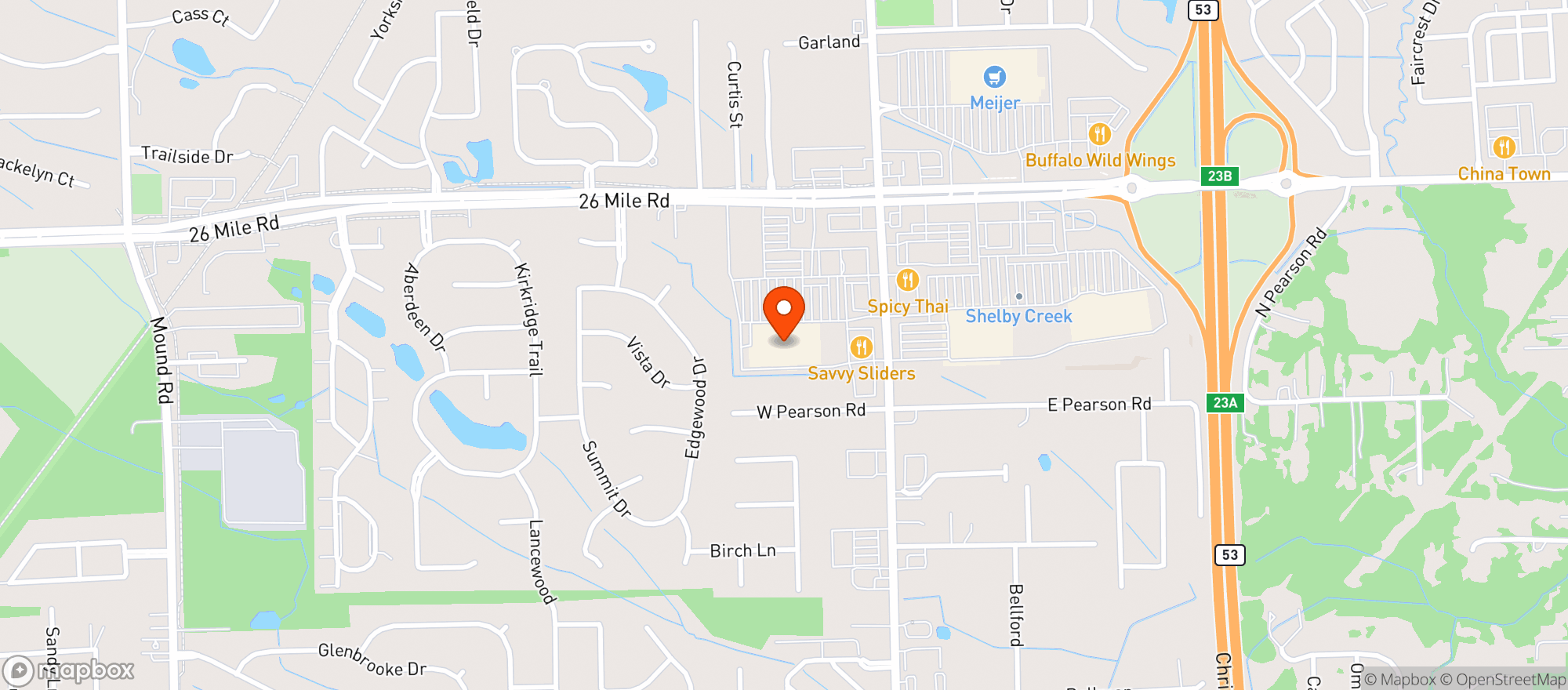 Map showing Kroger