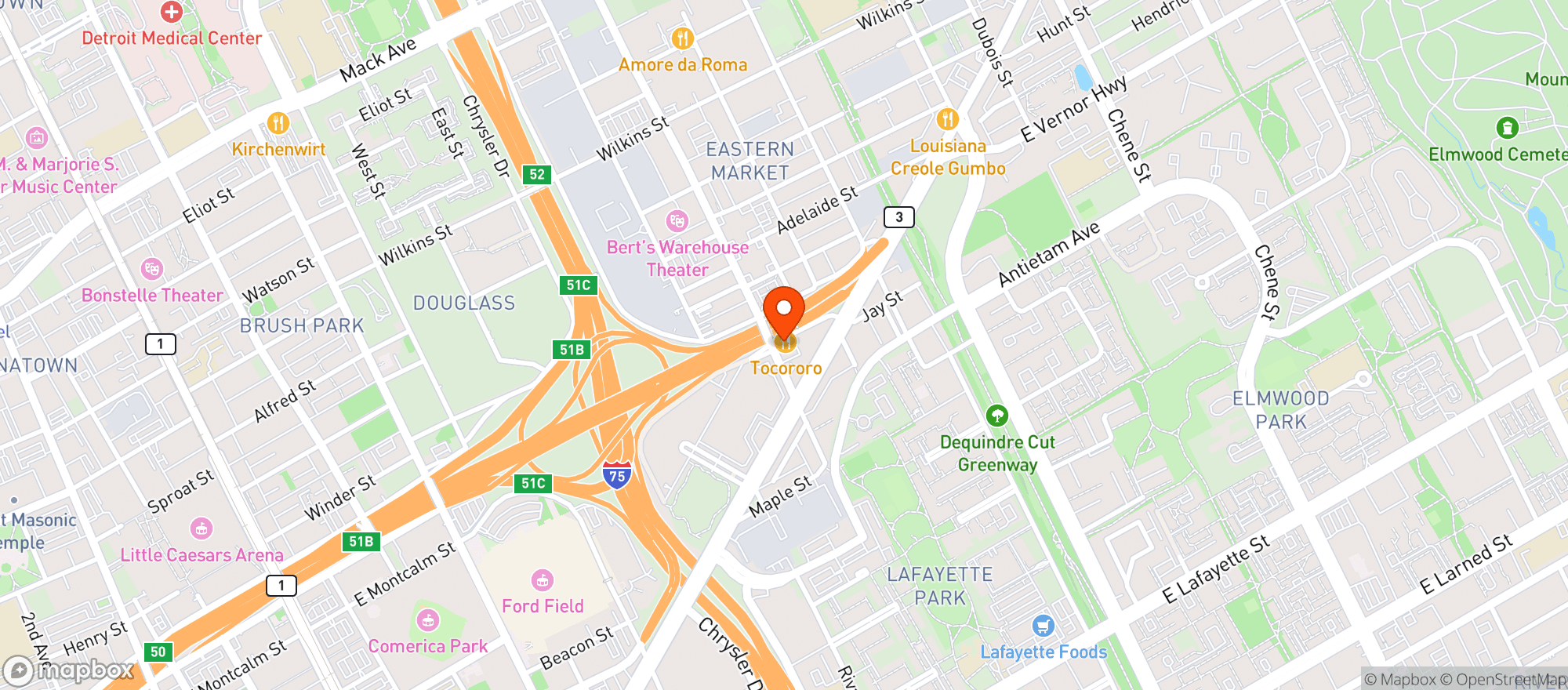 Map showing Tocororo