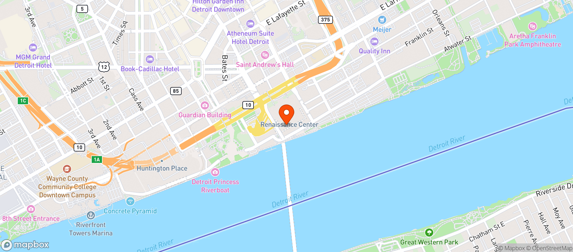 Map showing Andiamo