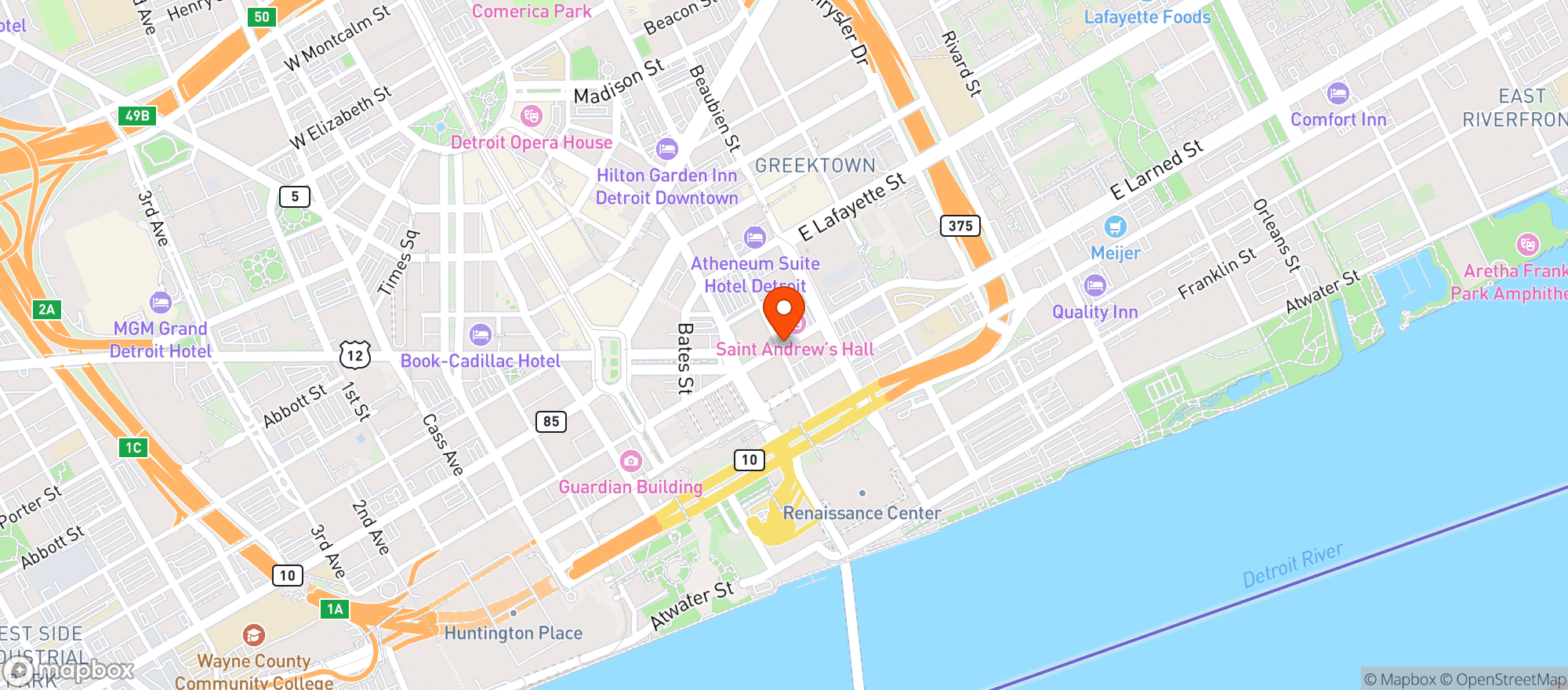 Map showing Sweet Water Tavern