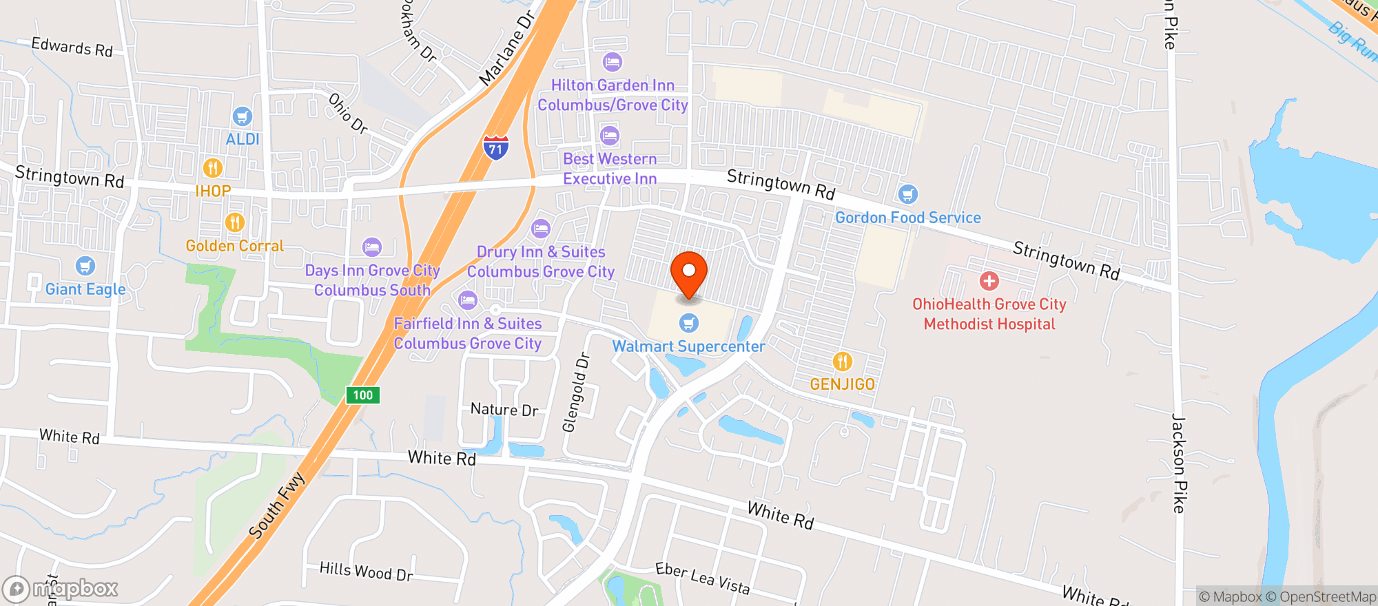 Map showing Walmart Supercenter #5466