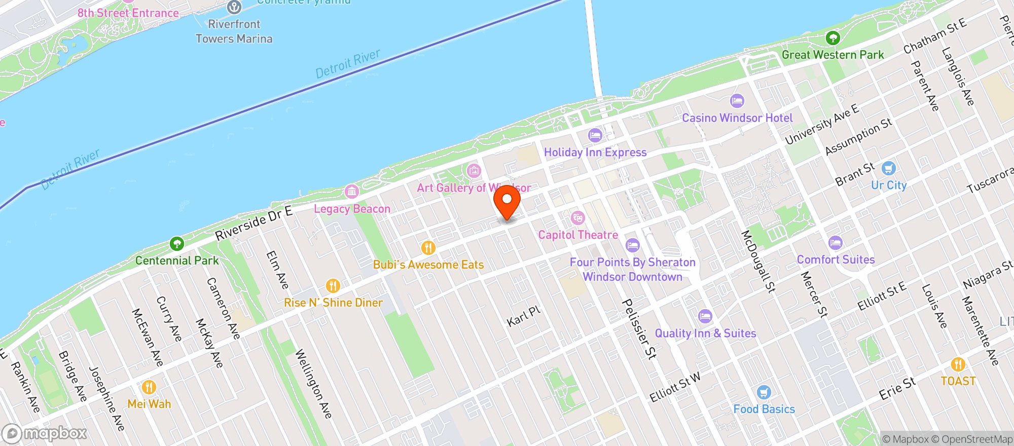 Map showing Grass Roots