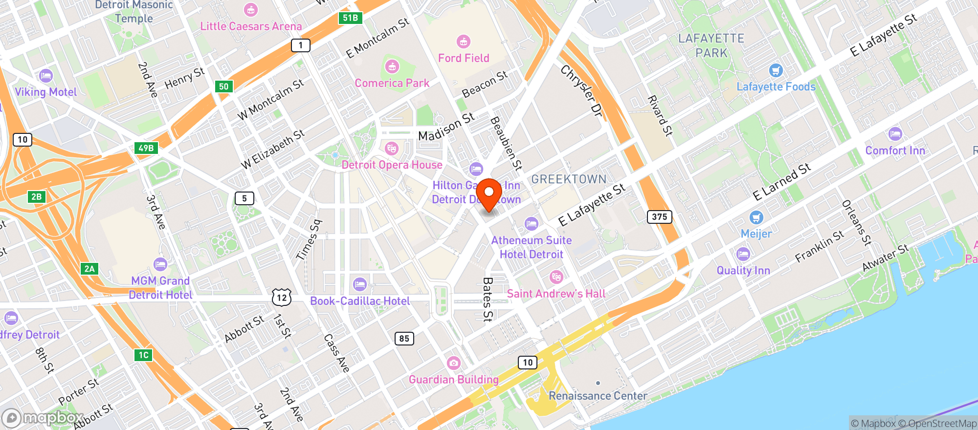 Map showing Buffalo Wild Wings Gril #3632