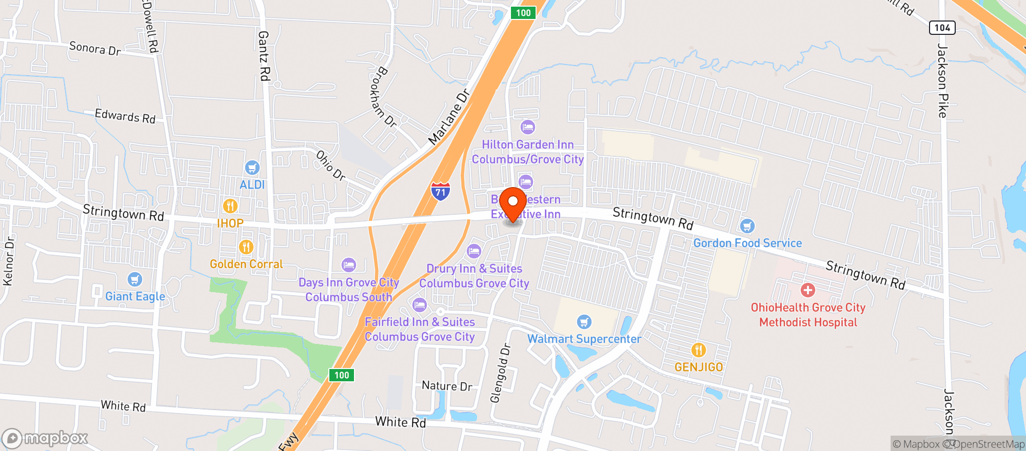 Map showing Triumph Energy Stringtown #38