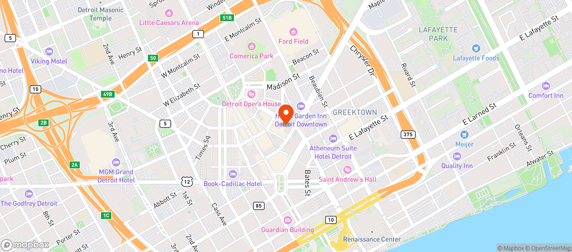 Map showing Post Bar