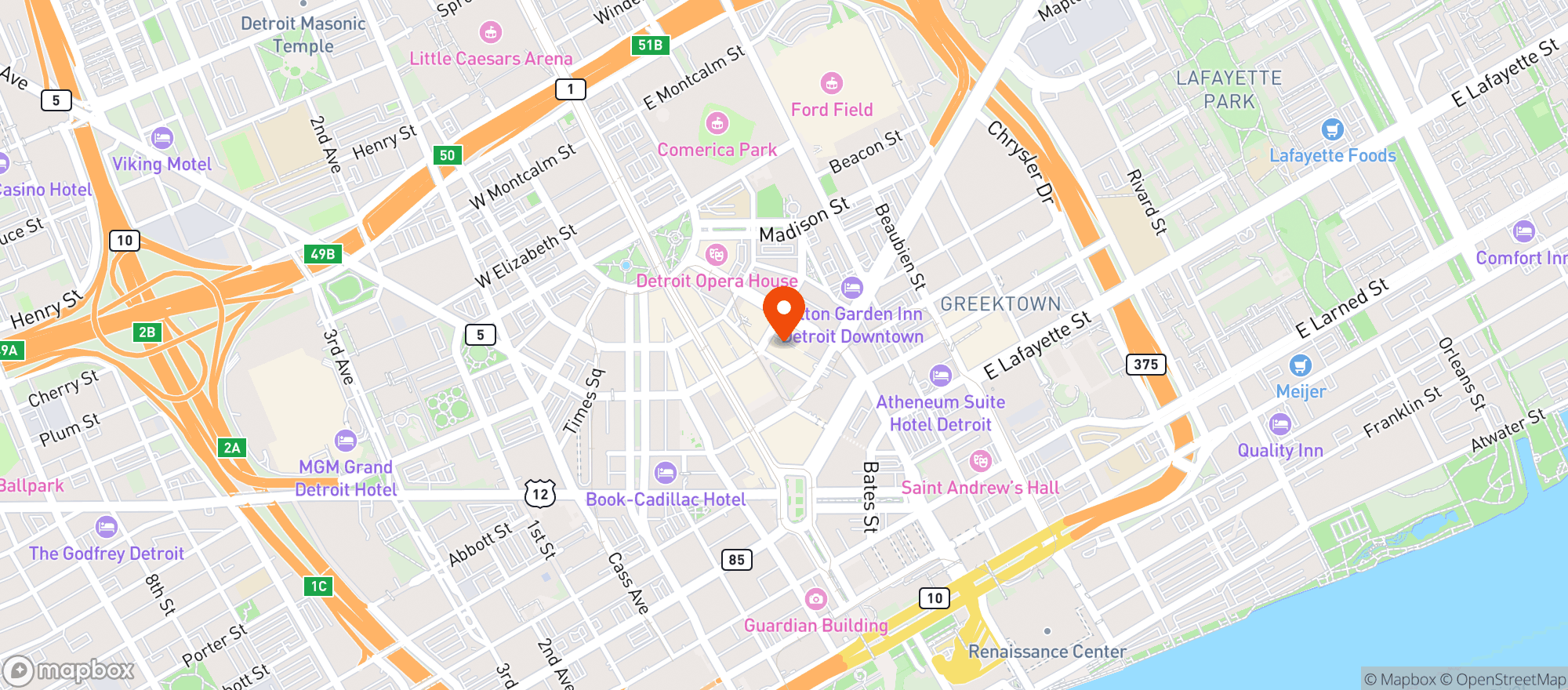 Map showing The Skip