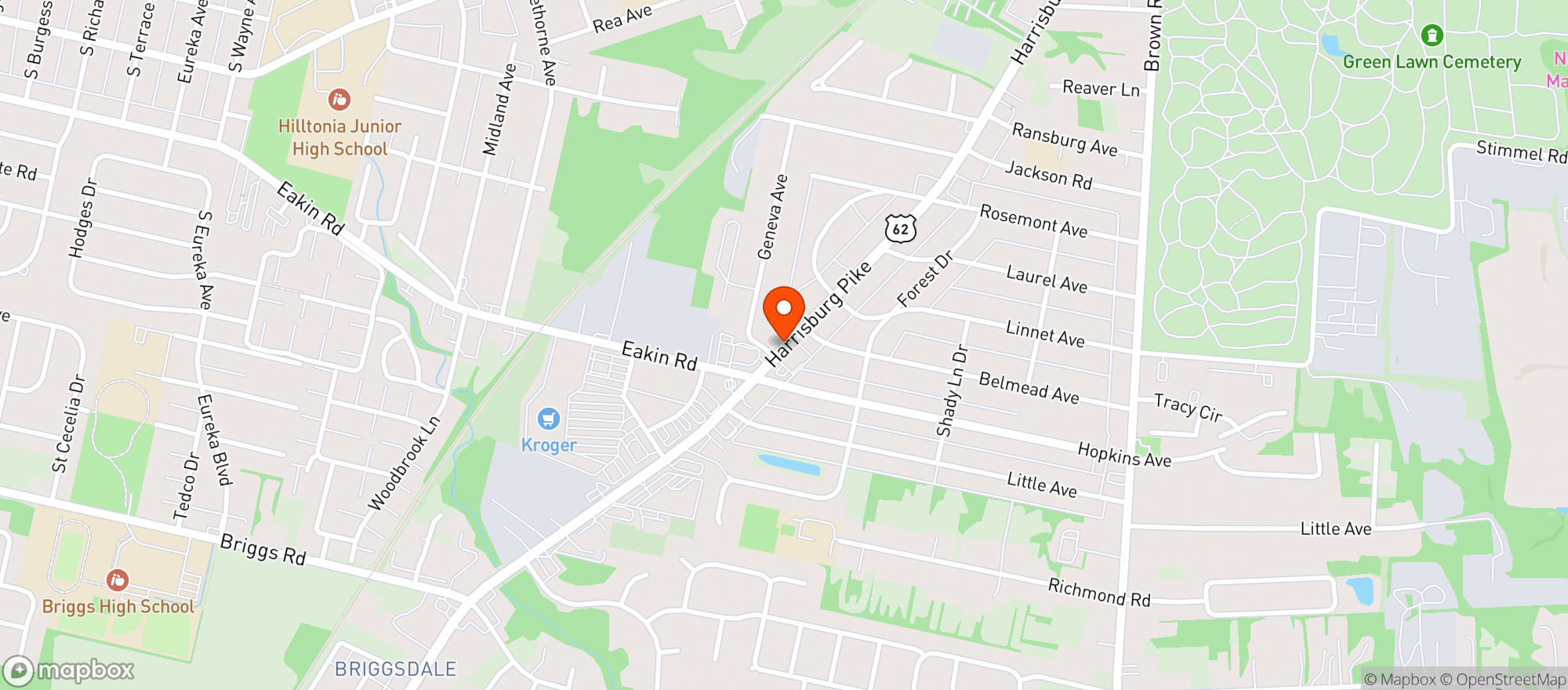 Map showing Midway Drive Thru
