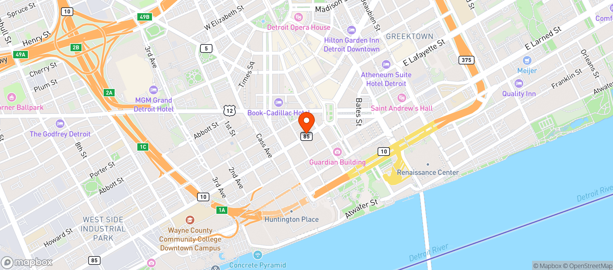 Map showing Maru Sushi
