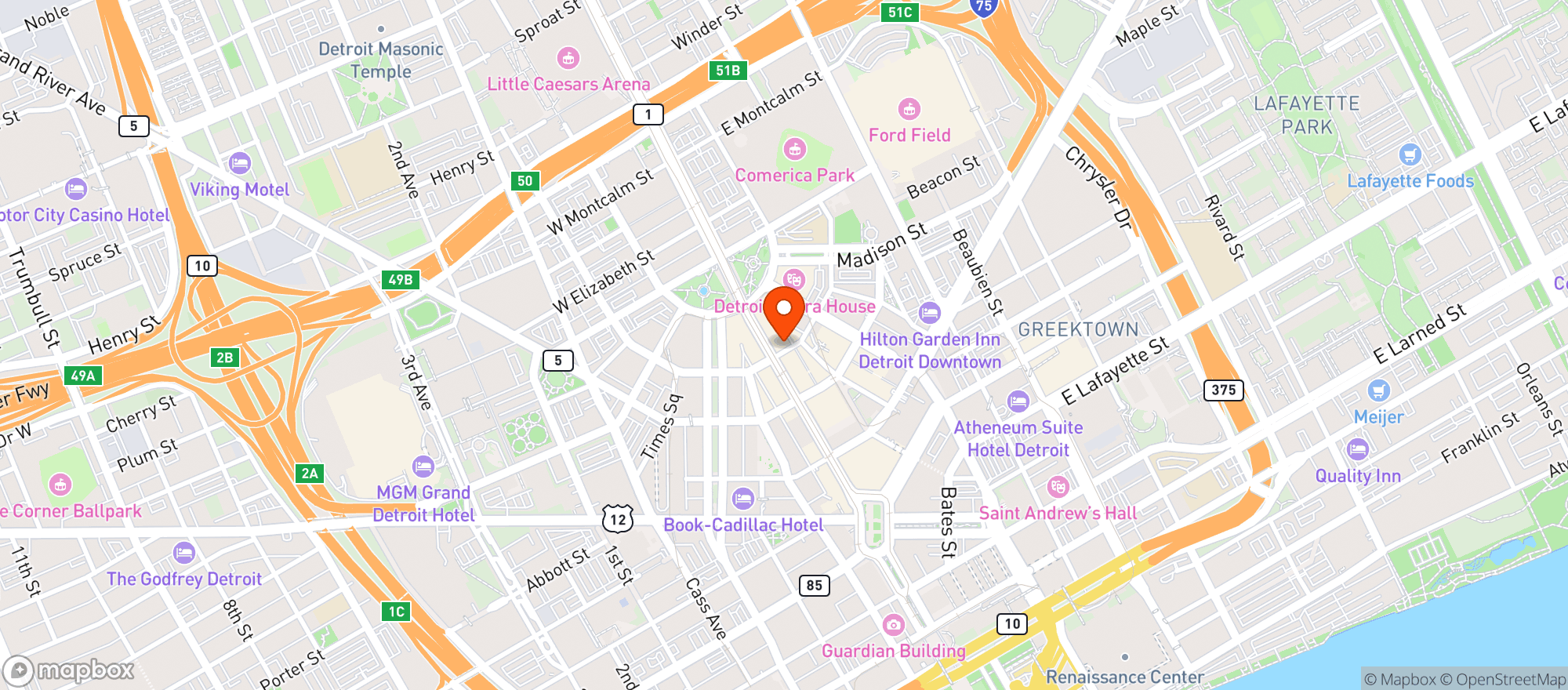 Map showing Wright & Co