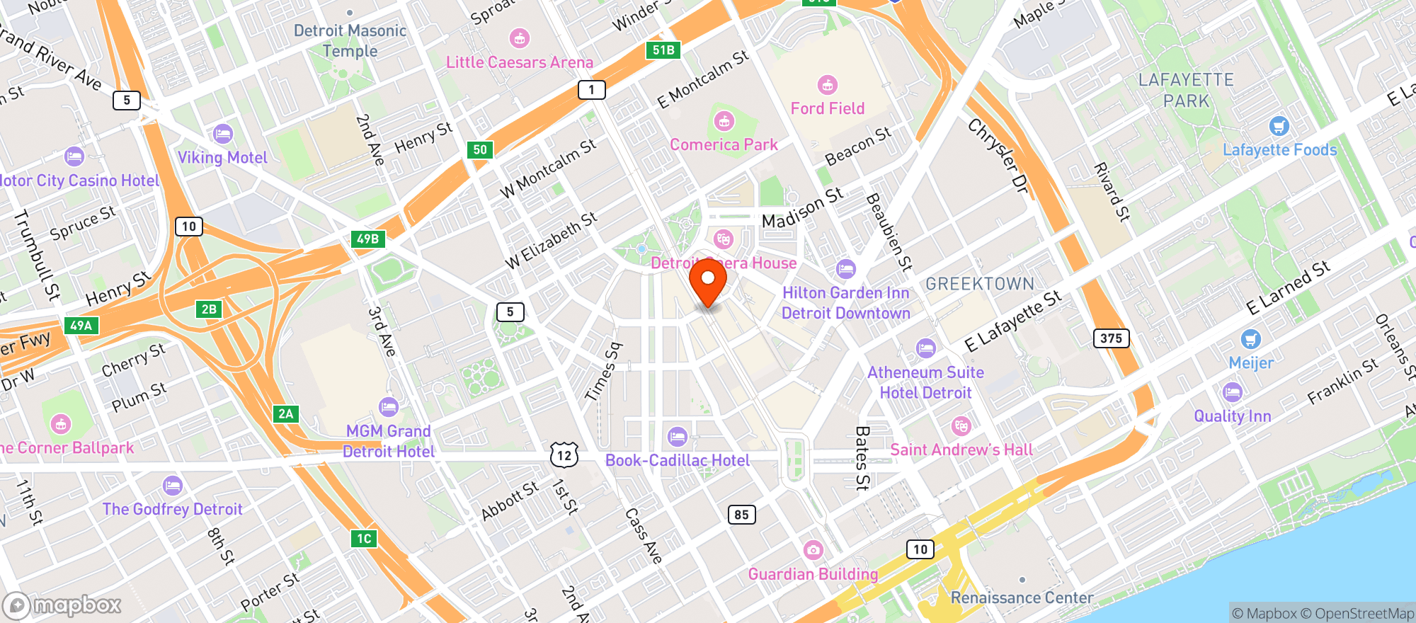 Map showing Easy Peasy