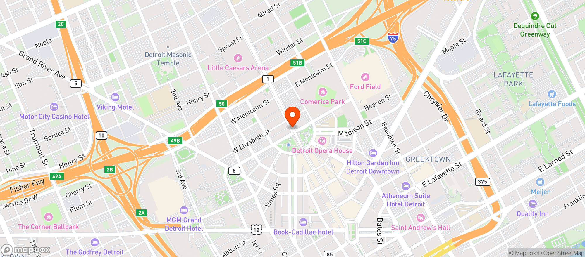 Map showing Foxtown Liquor